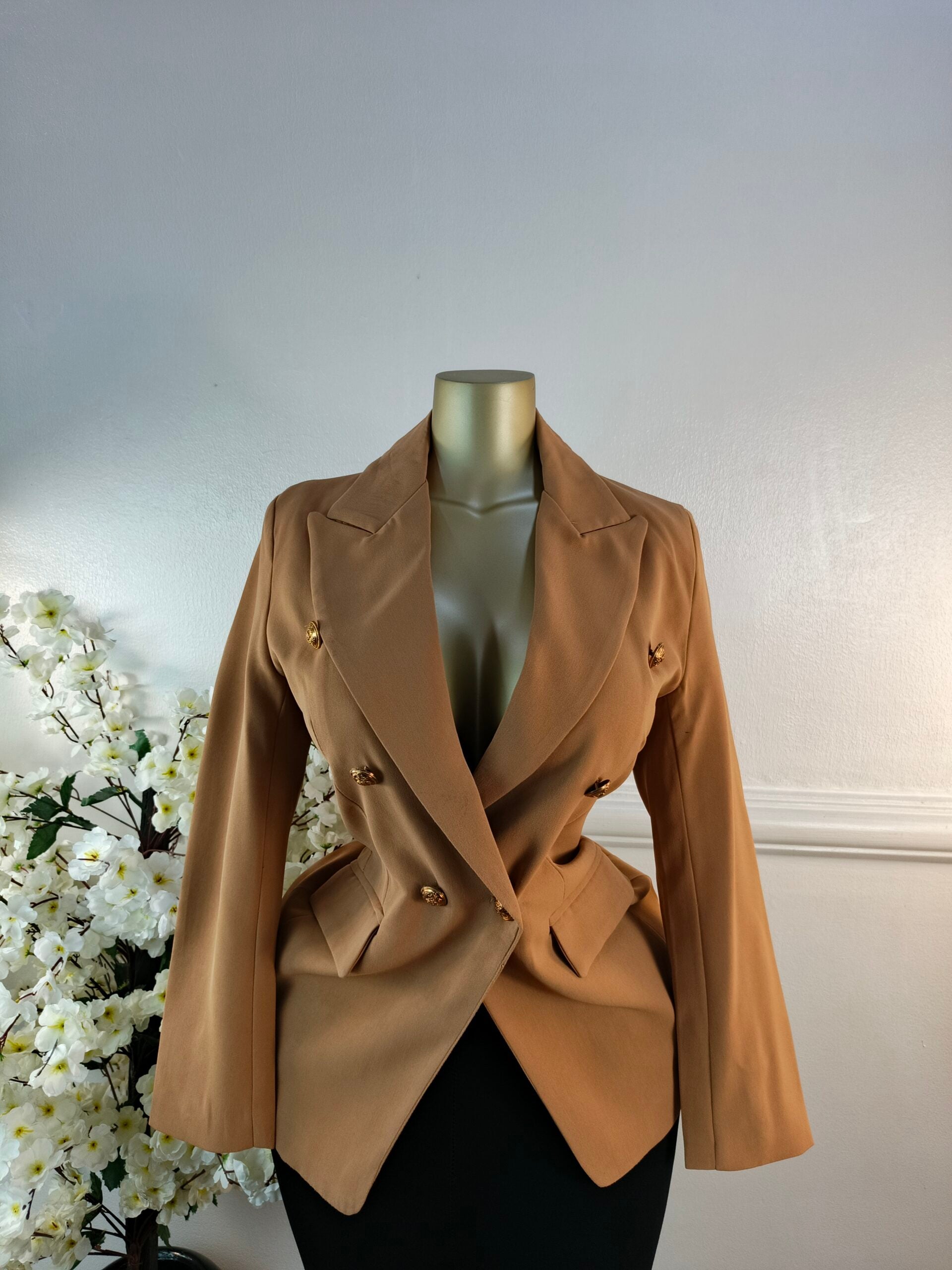 BLAZER UK SIZE 12 [LENGTH 29 INCHES, BROWN] image 0