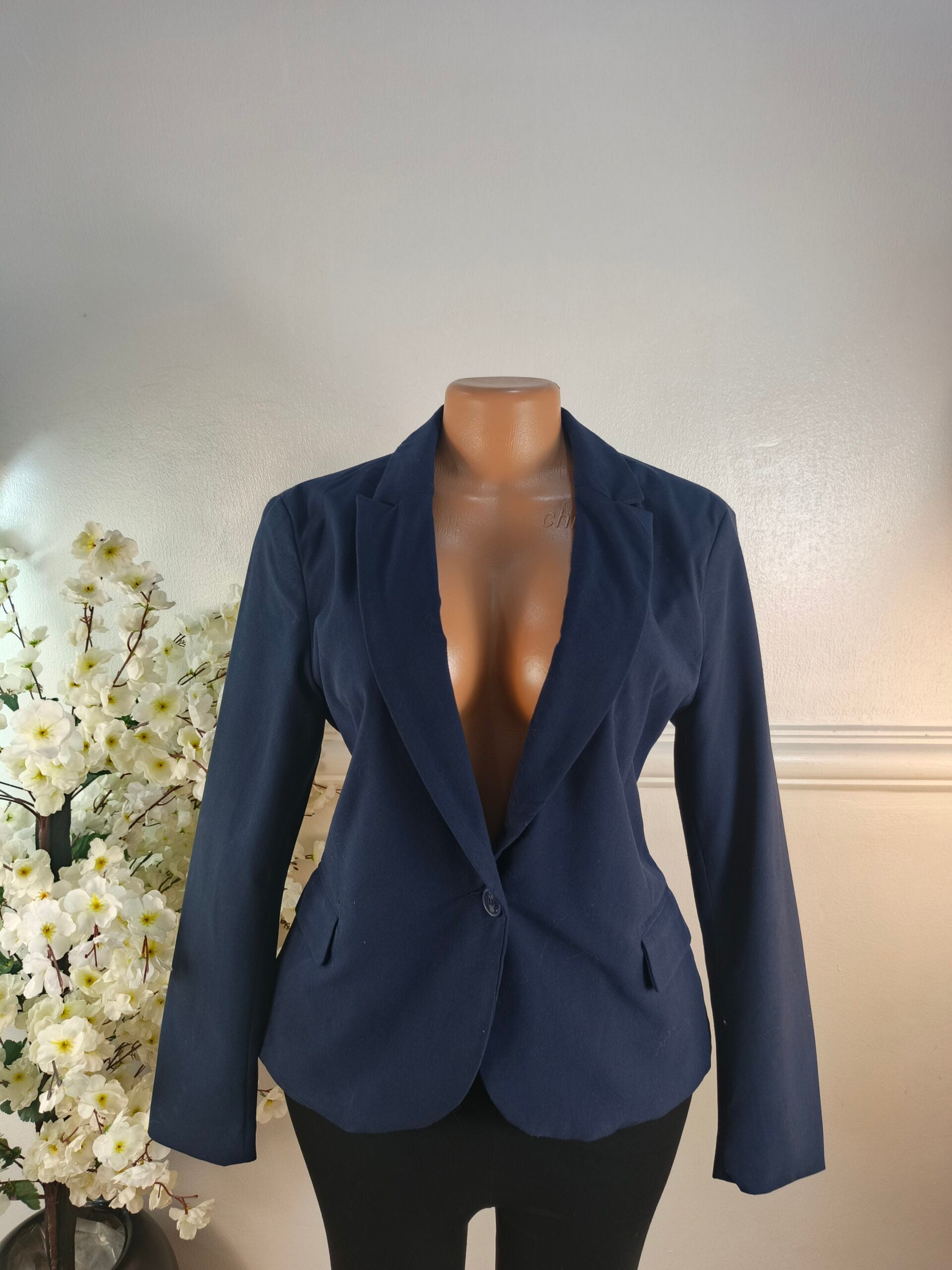 STRADIVARIUS UK SIZE 12 [LENGTH 25 INCHES, NAVY BLUE] image 0