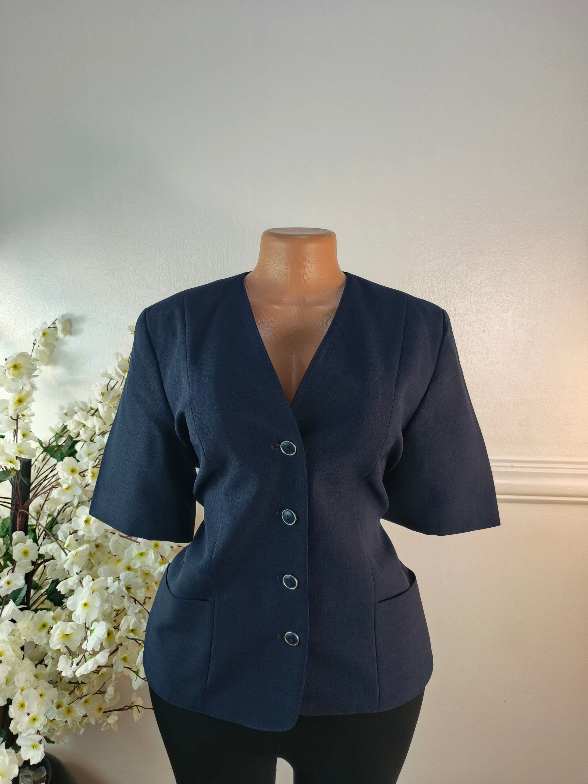 BLAZER UK SIZE 12 [LENGTH 26 INCHES, NAVY BLUE] image 0