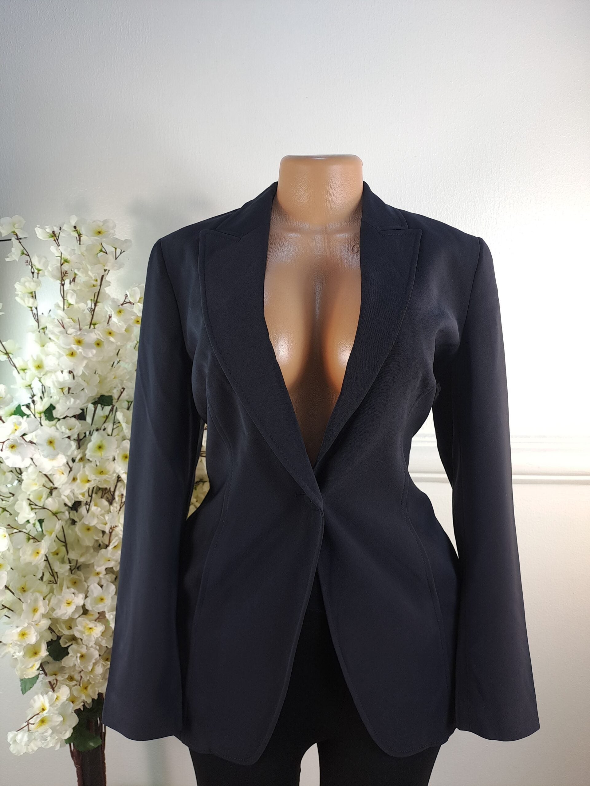 PER UNA UK SIZE 10 [LENGTH 29 INCHES, NAVY BLUE] image 0
