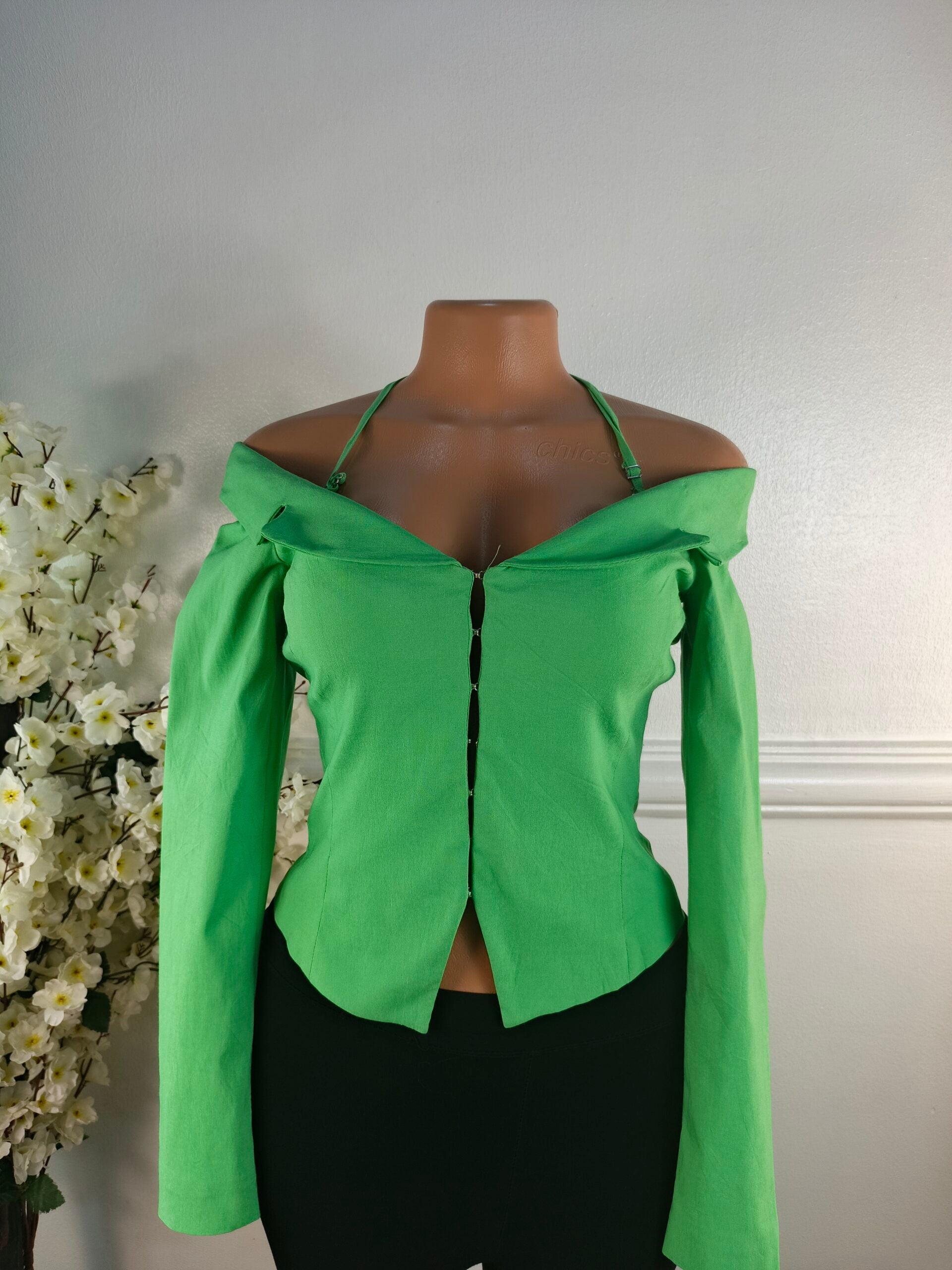 ZARA UK SIZE 6 [LENGTH 18 INCHES, GREEN] image 0