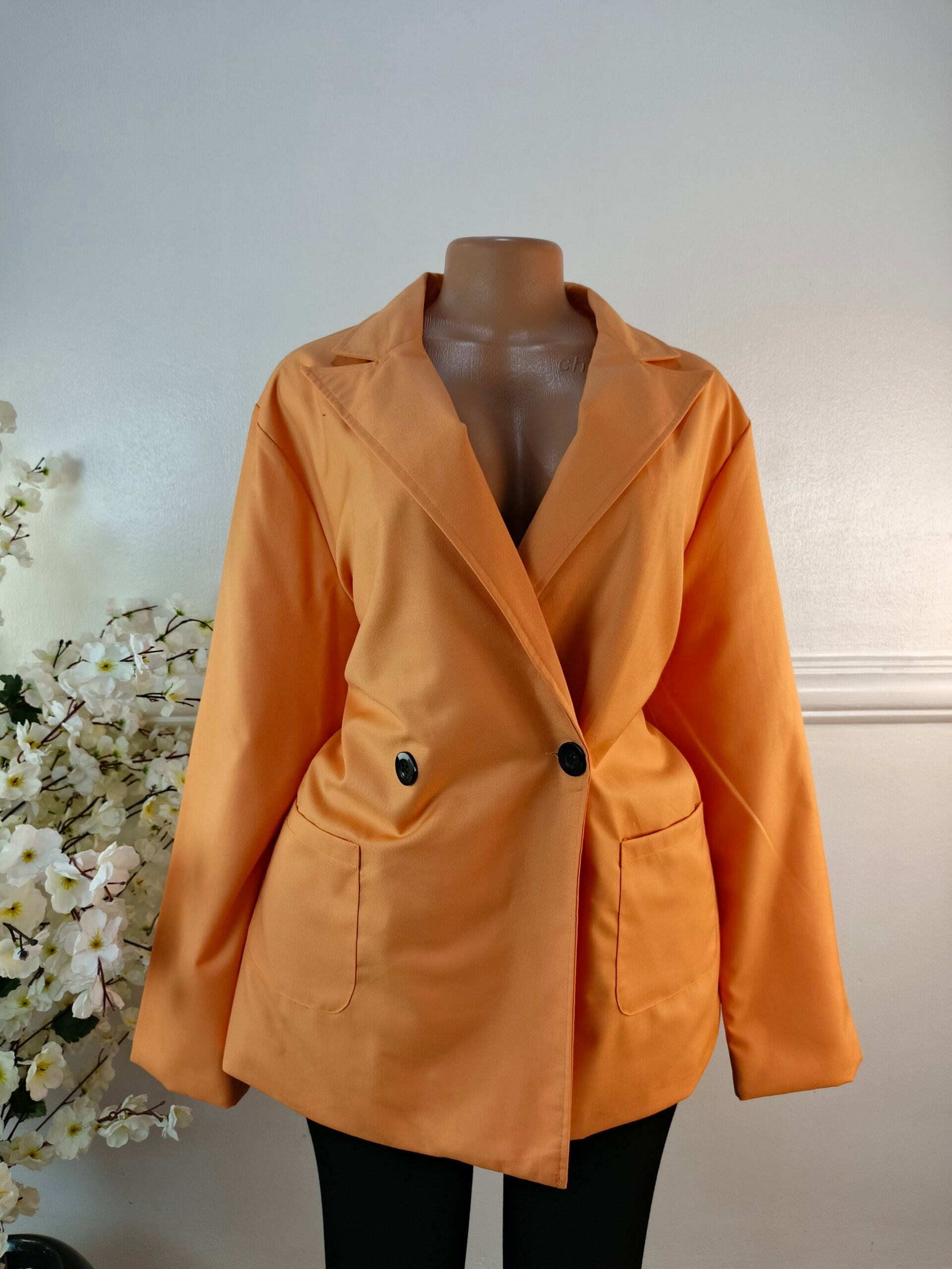 BLAZER UK SIZE 18 [LENGTH 29 INCHES, ORANGE] image 0