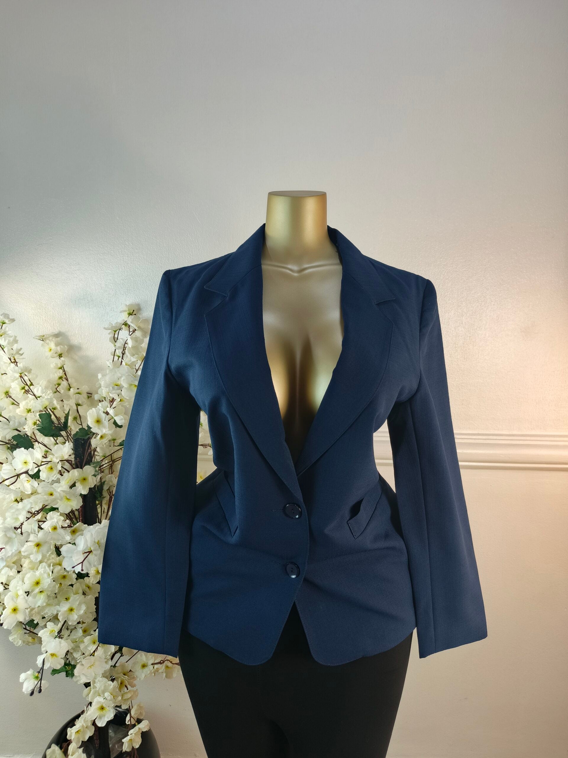 BLAZER UK SIZE 12 [LENGTH 28 INCHES, NAVY BLUE] image 0