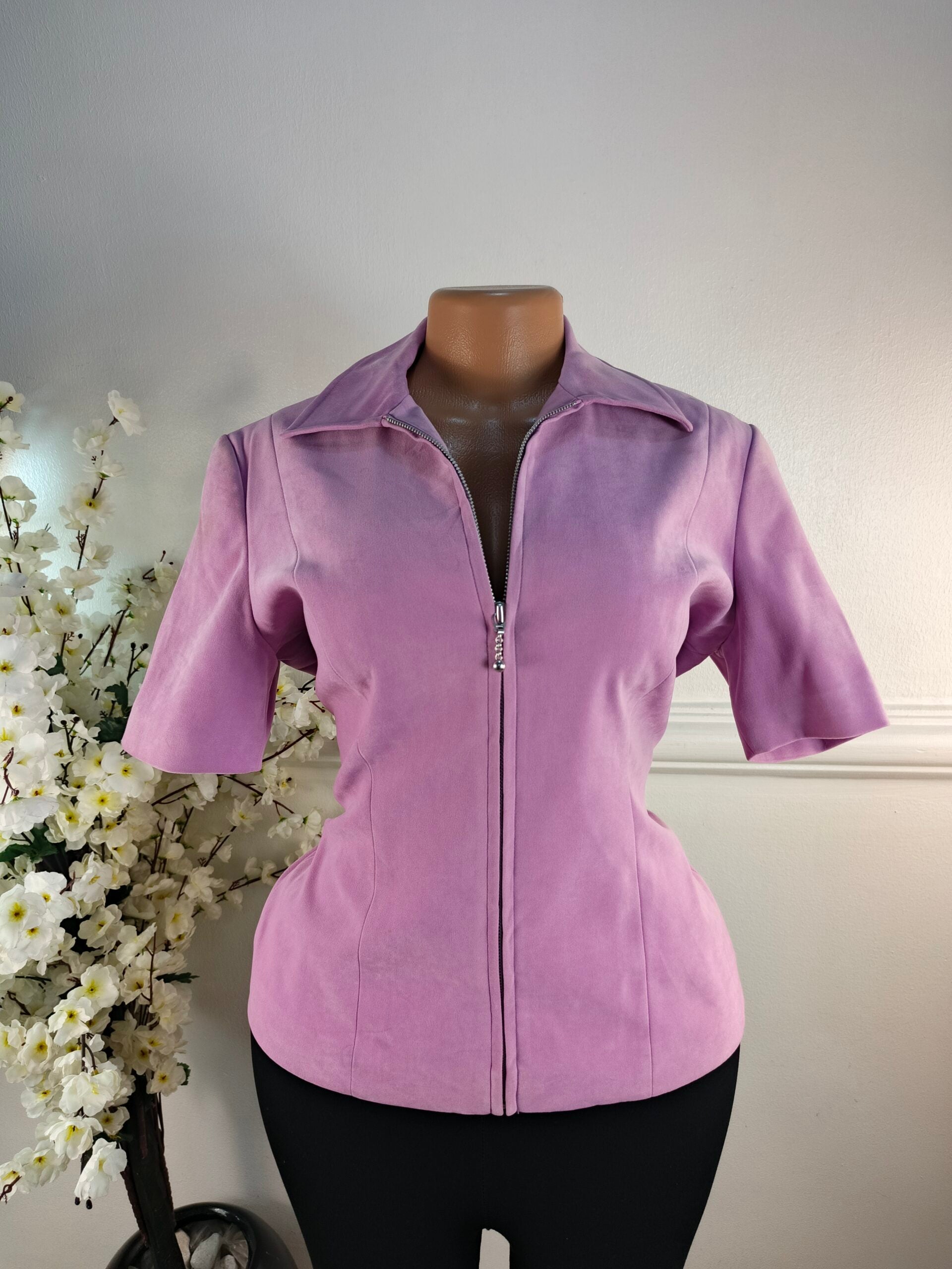 BLAZER H&amp;M UK SIZE 8 [LENGHT 25 INCHES, PURPLE] image 0