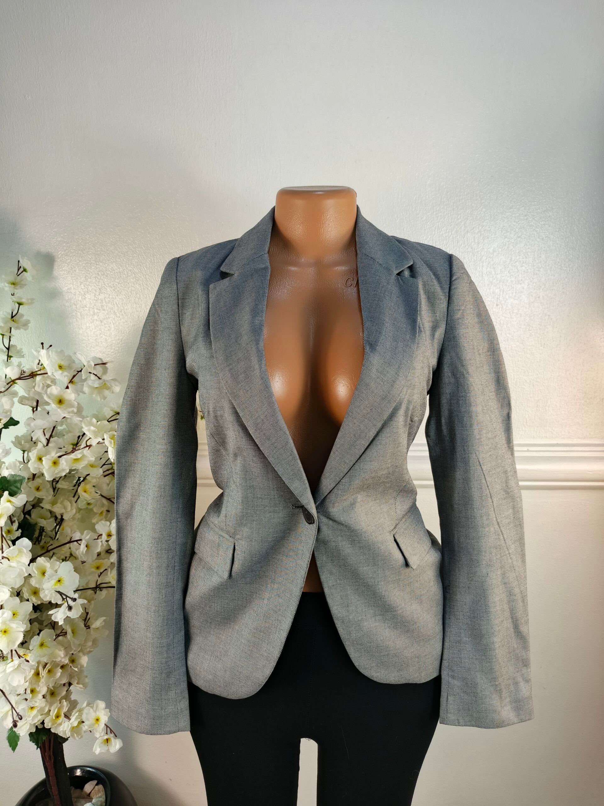 ZARA BASICS UK SIZE 8 [LENGTH 26 INCHES, GREY] image 0