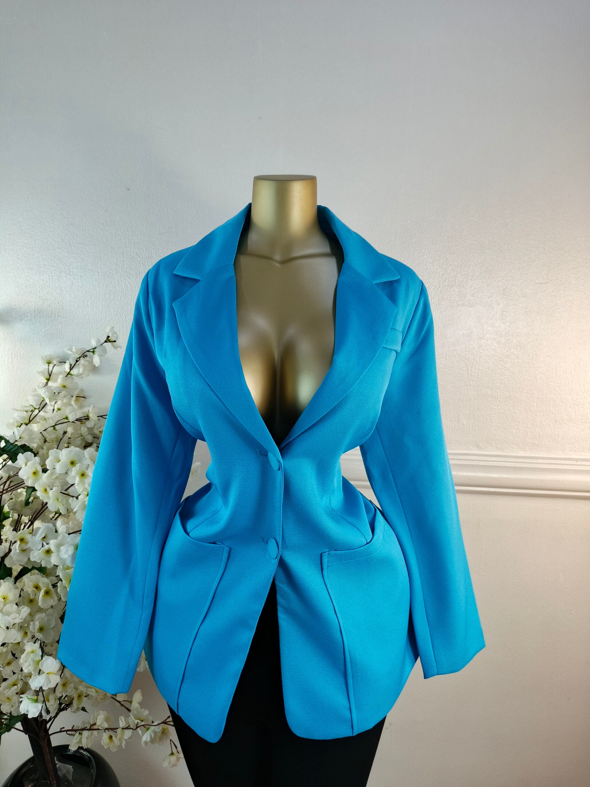 BOOHOO UK SIZE 16 [LENGTH 31 INCHES, BLUE] image 0