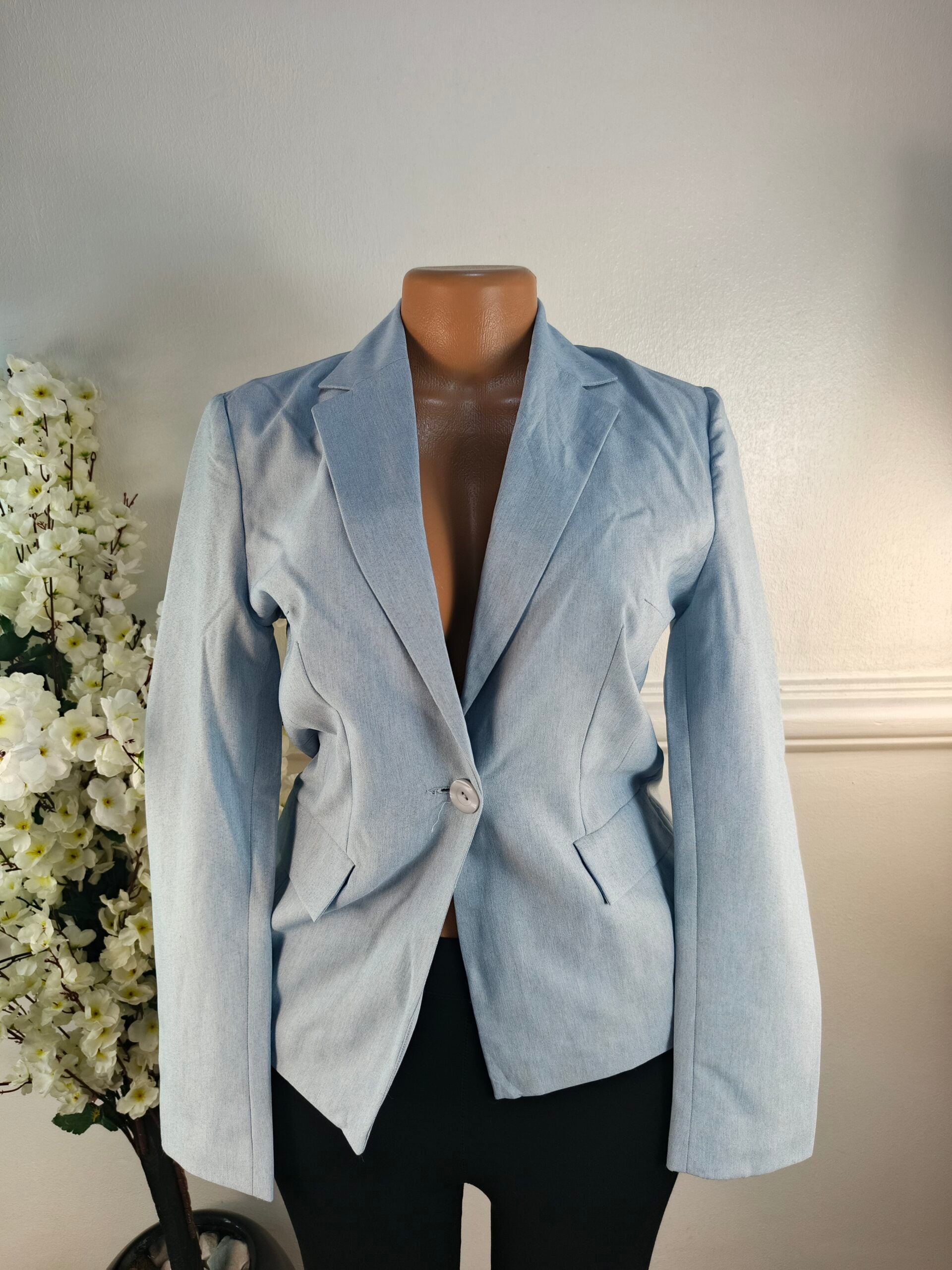 BLAZER UK SIZE 10 [LENGHT 25 INCHES, SKY BLUE] image 0