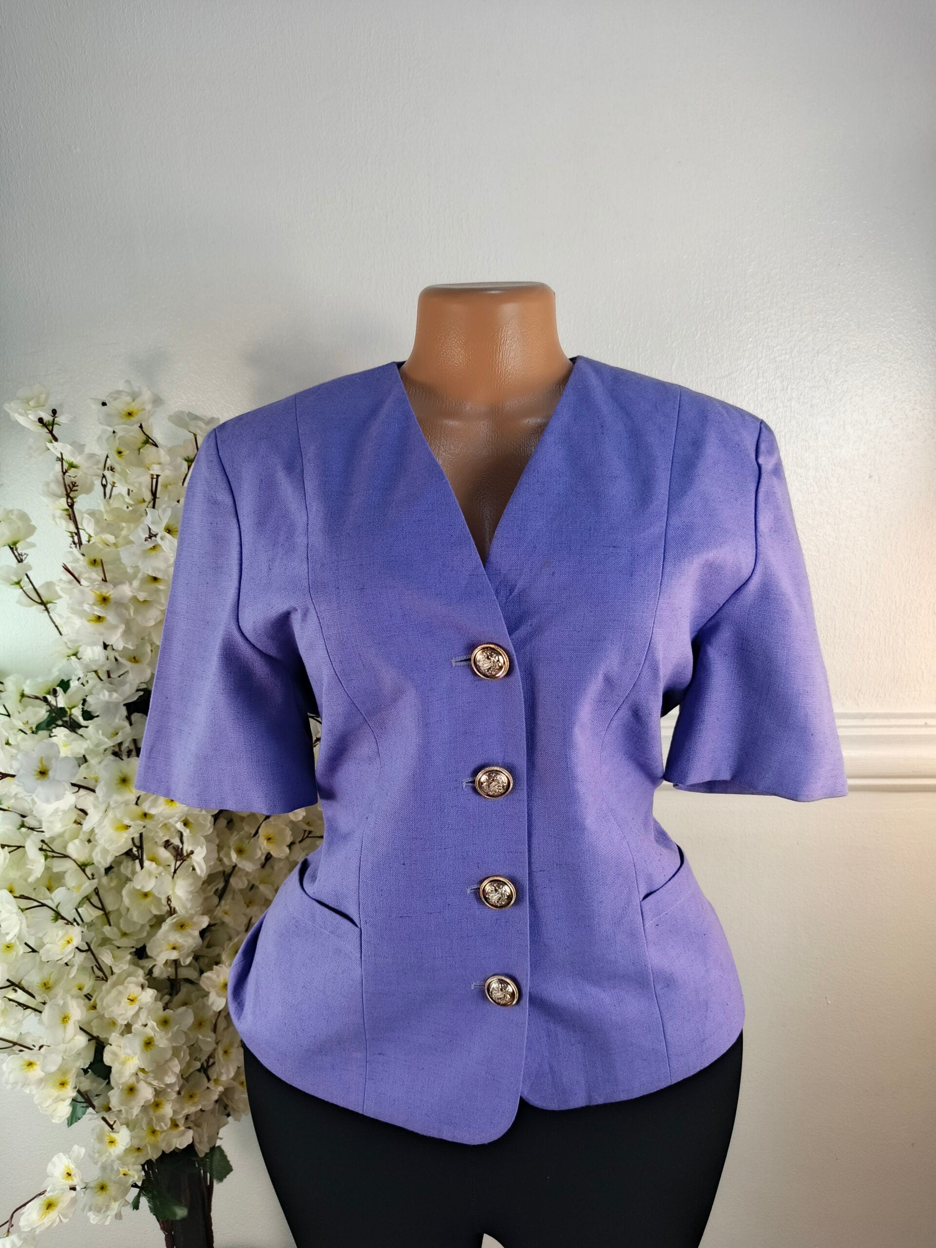 BLAZER UK SIZE 12 [LENGTH 25 INCHES, PURPLE] image 0