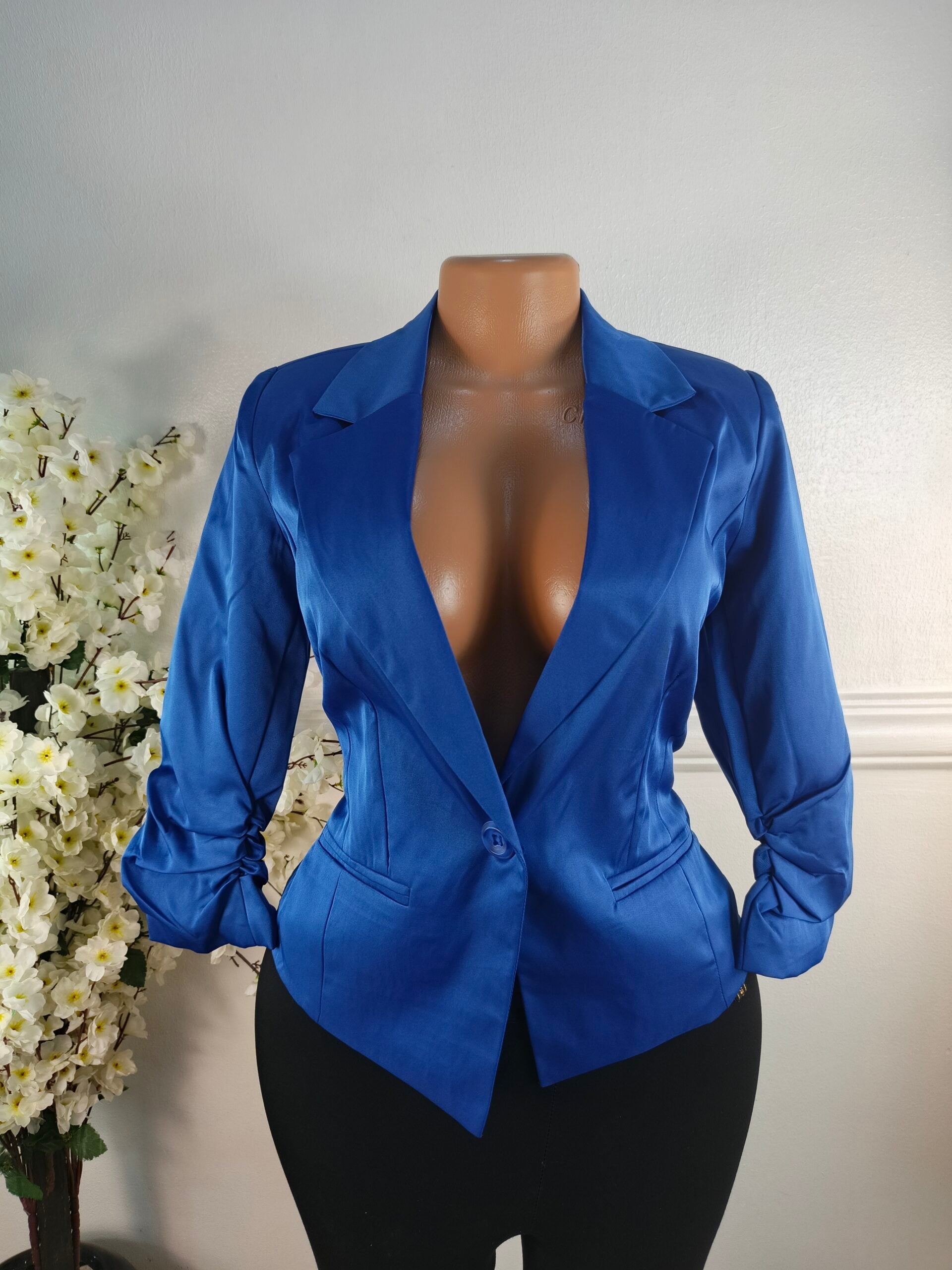 BLAZER UK SIZE 8 [LENGTH 23 INCHES, BLUE] image 0
