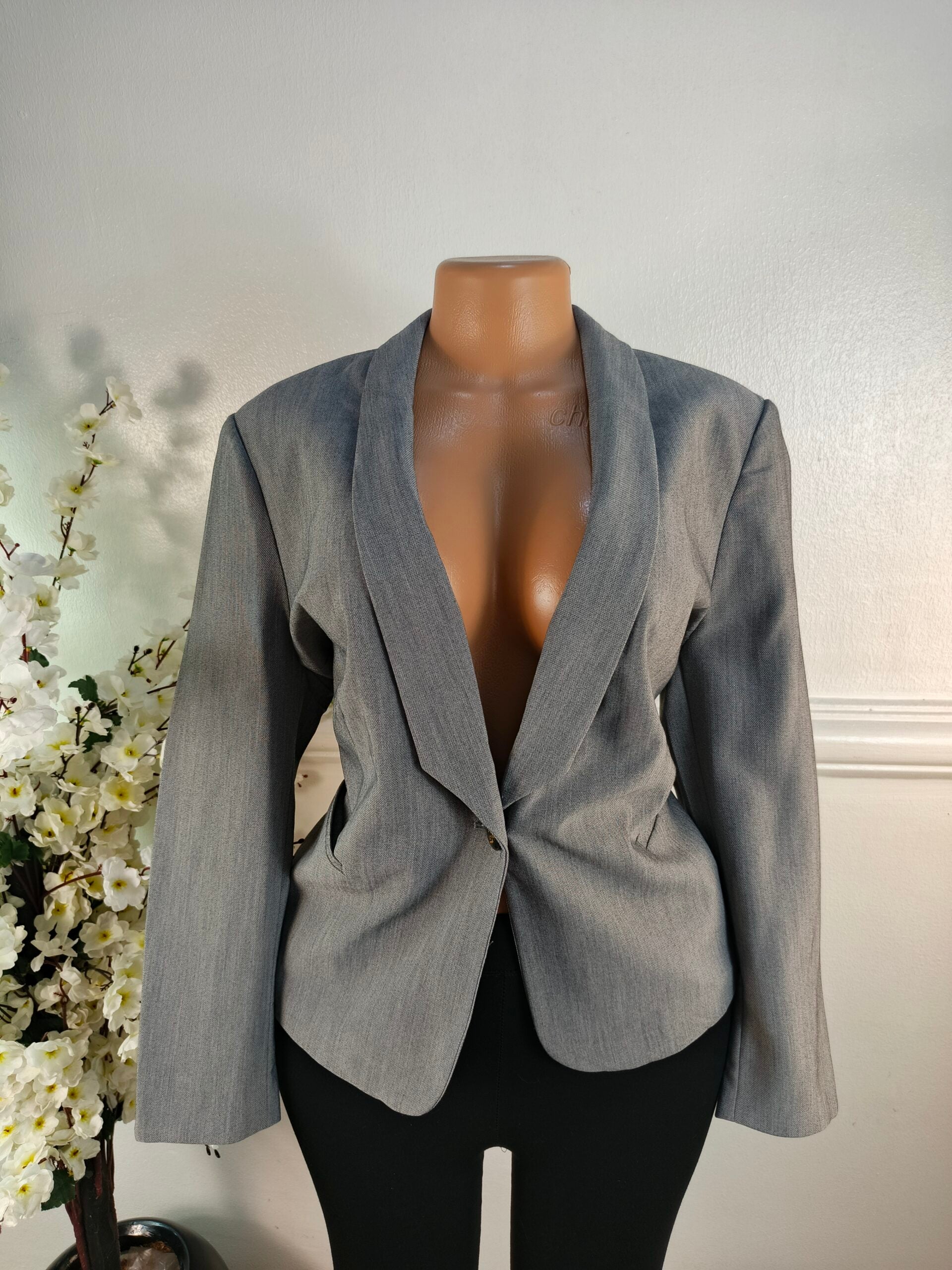 POLYSTER UK SIZE 16 [LENGTH 26 INCHES, GREY] image 0