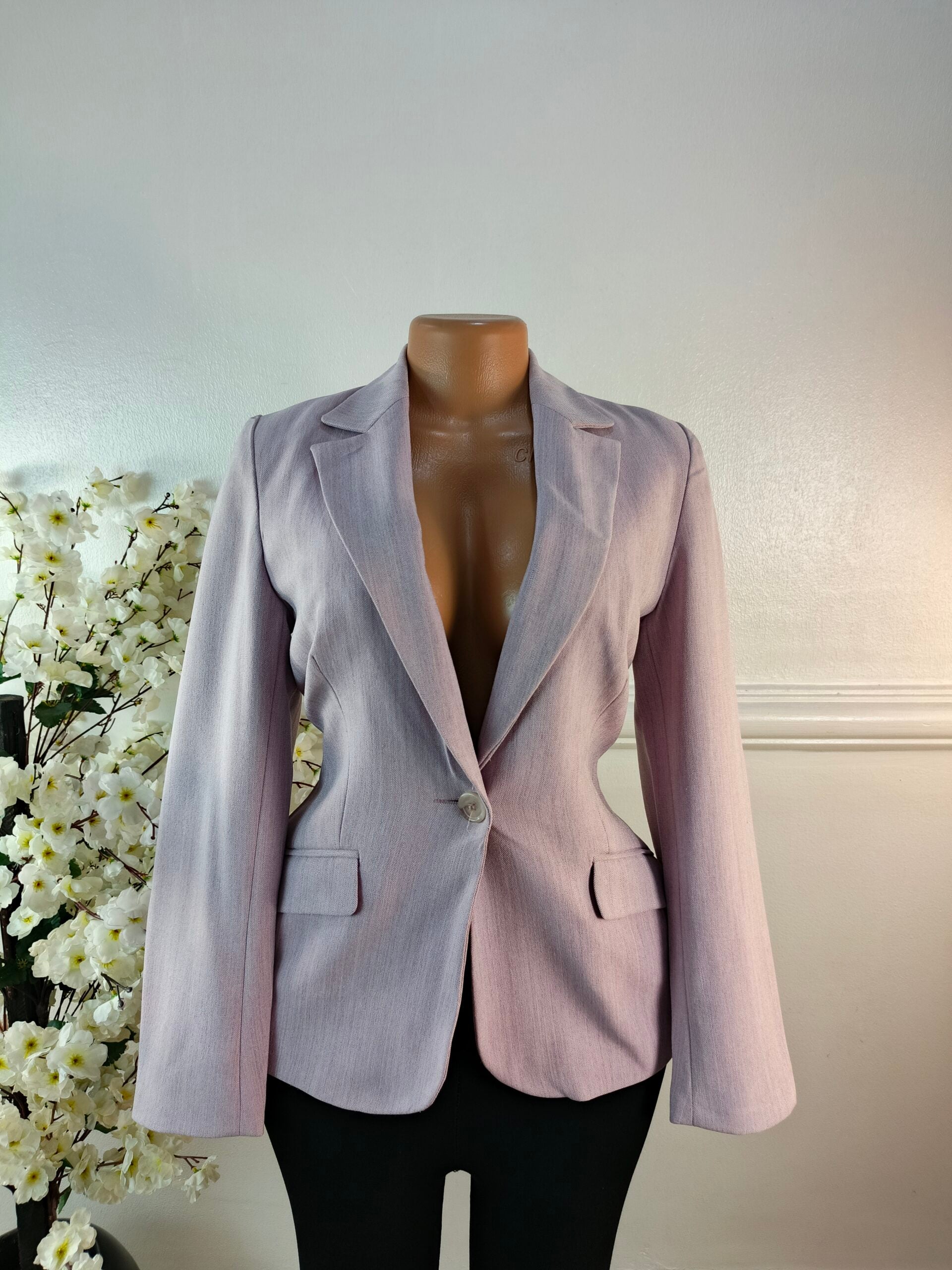 BLAZER UK SIZE 8 [LENGTH 27 INCHES, LILAC] image 0