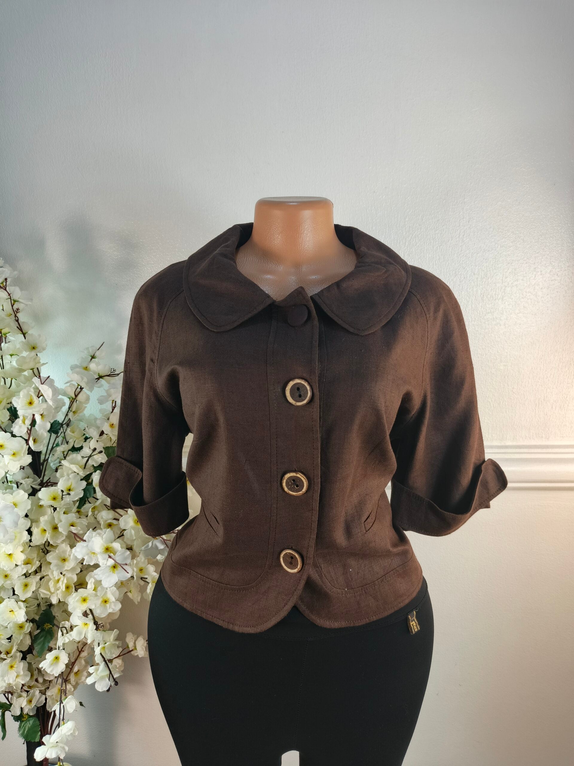 CC PETITE SIZE UK 14 [LENGTH 20 INCHES, BROWN] image 0