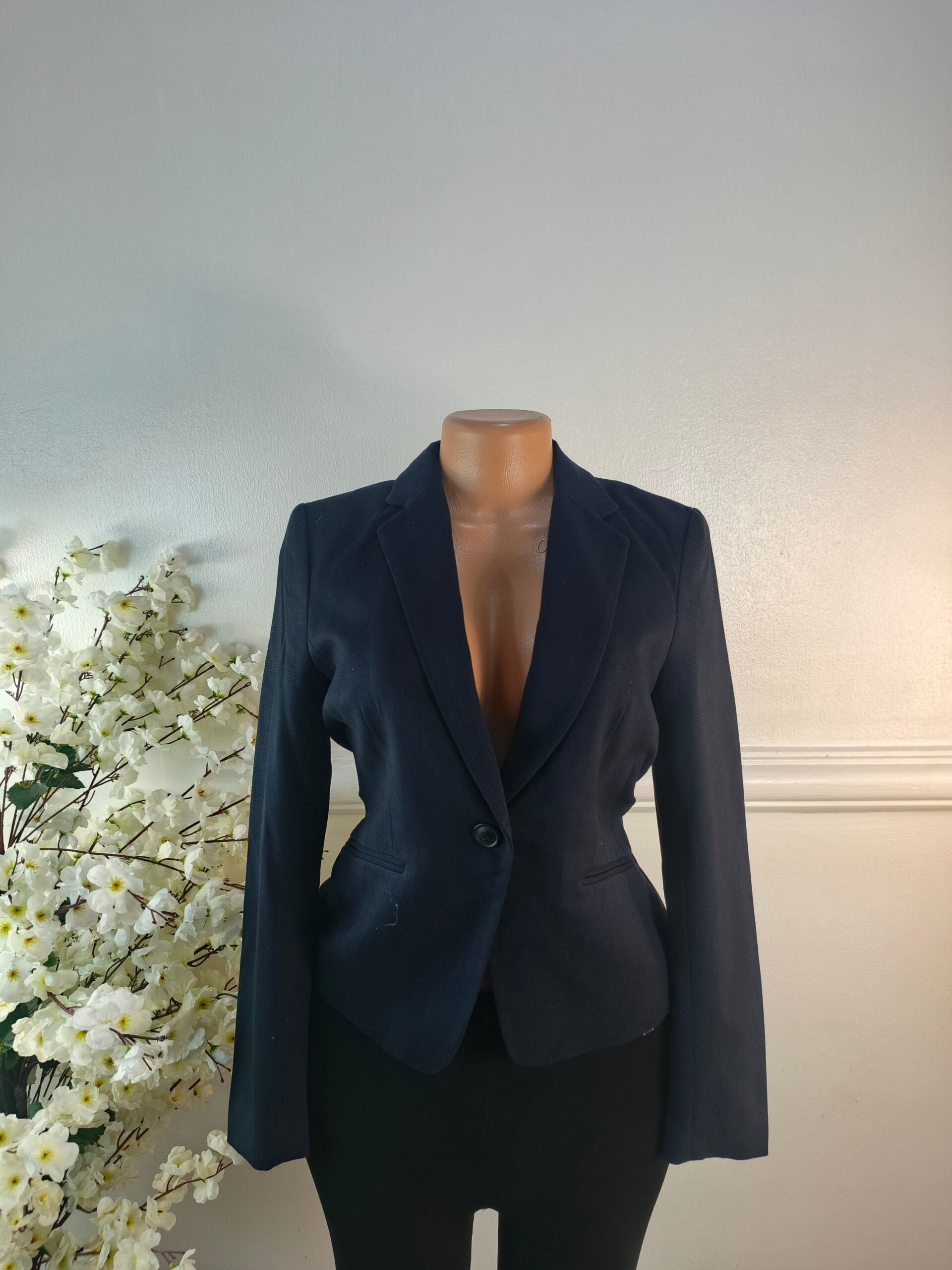 H&amp;M UK SIZE 8 [LENGTH 22 INCHES, NAVY BLUE] image 0