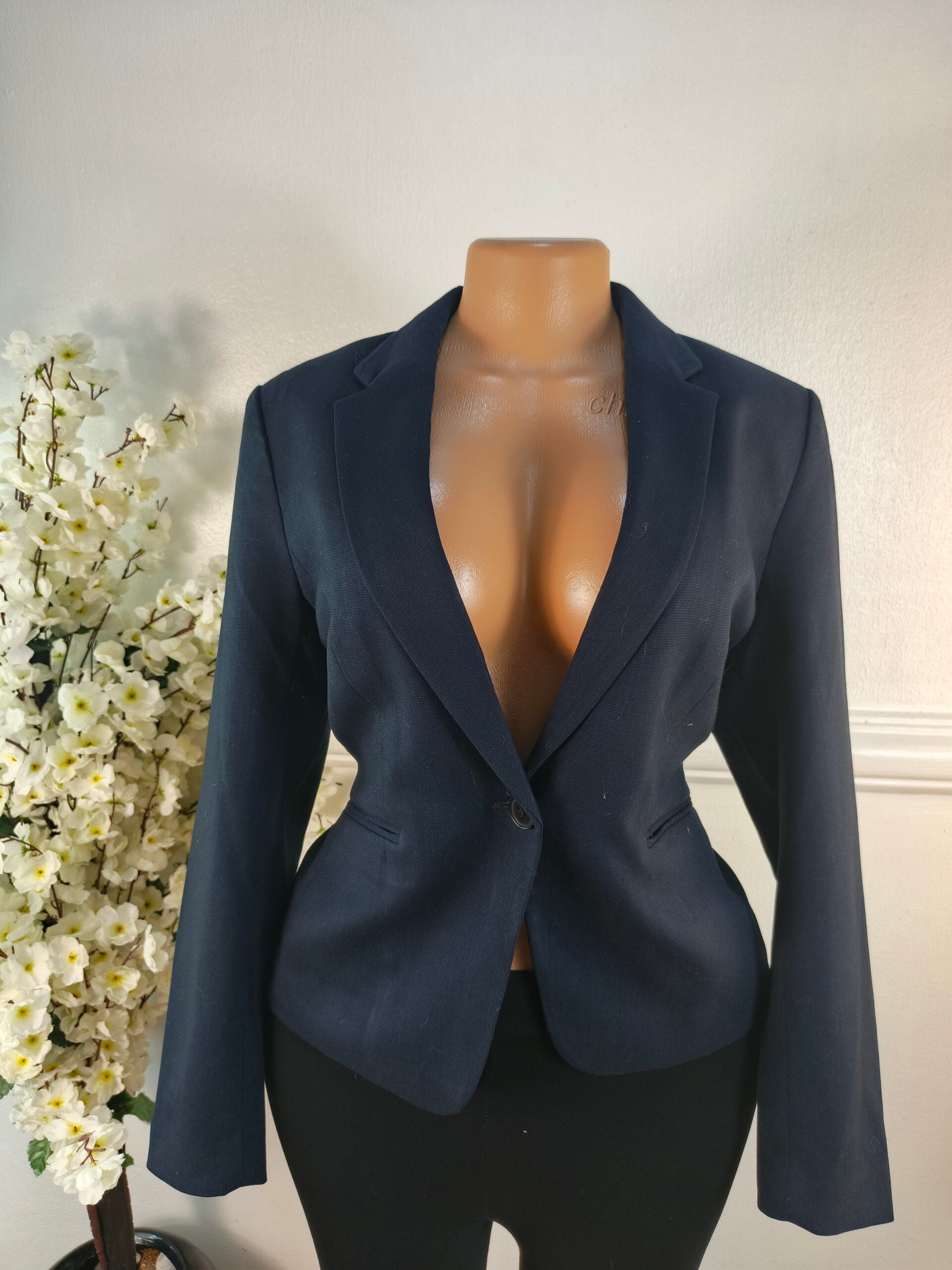 H&amp;M UK SIZE 10 [LENGHT 23 INCHES, NAVY BLUE] image 0