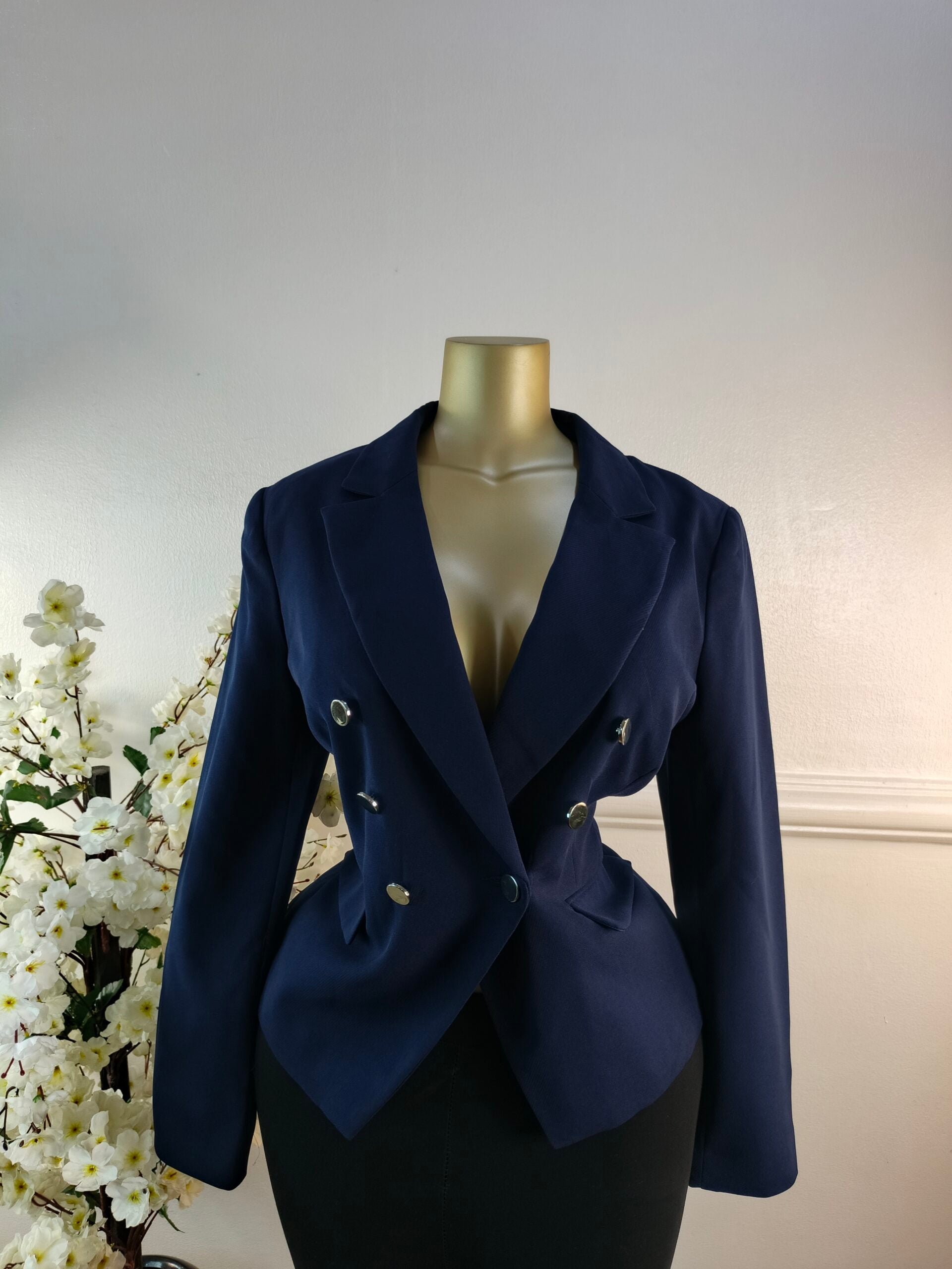 M&amp;S COLLECTION UK SIZE 10 [LENGTH 27 INCHES, NAVY BLUE] image 0
