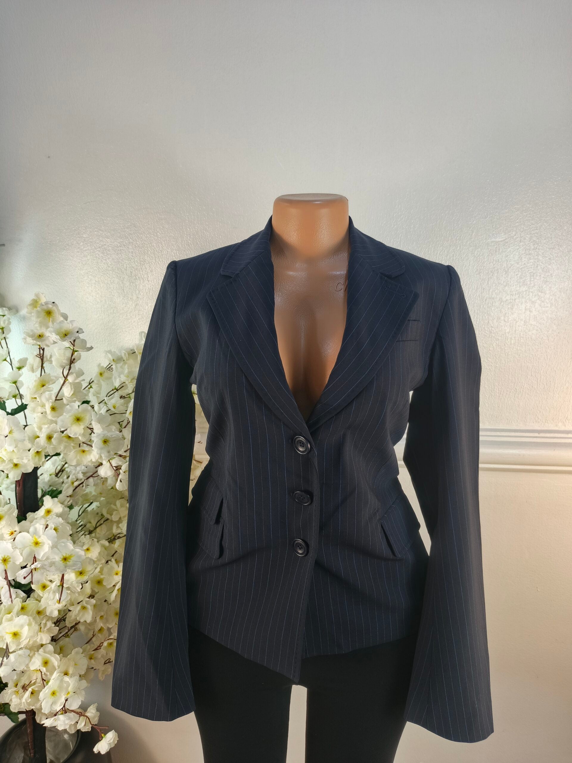 KAREN MILLEN  UK SIZE 8 [LENGTH 25 INCHES, NAVY BLUE] image 0