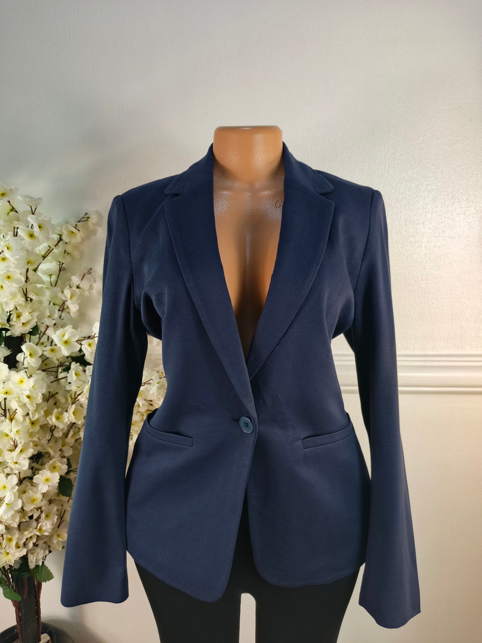 ESPRIT UK SIZE 12 [LENGTH 27 INCHES, NAVY BLUE] image 0