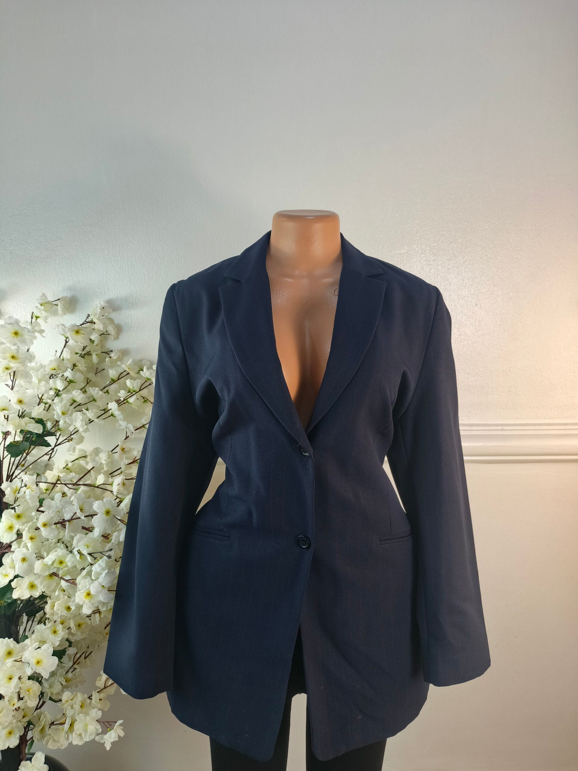 BLAZER UK SIZE 16 [LENGTH 33 INCHES, NAVY BLUE] image 0