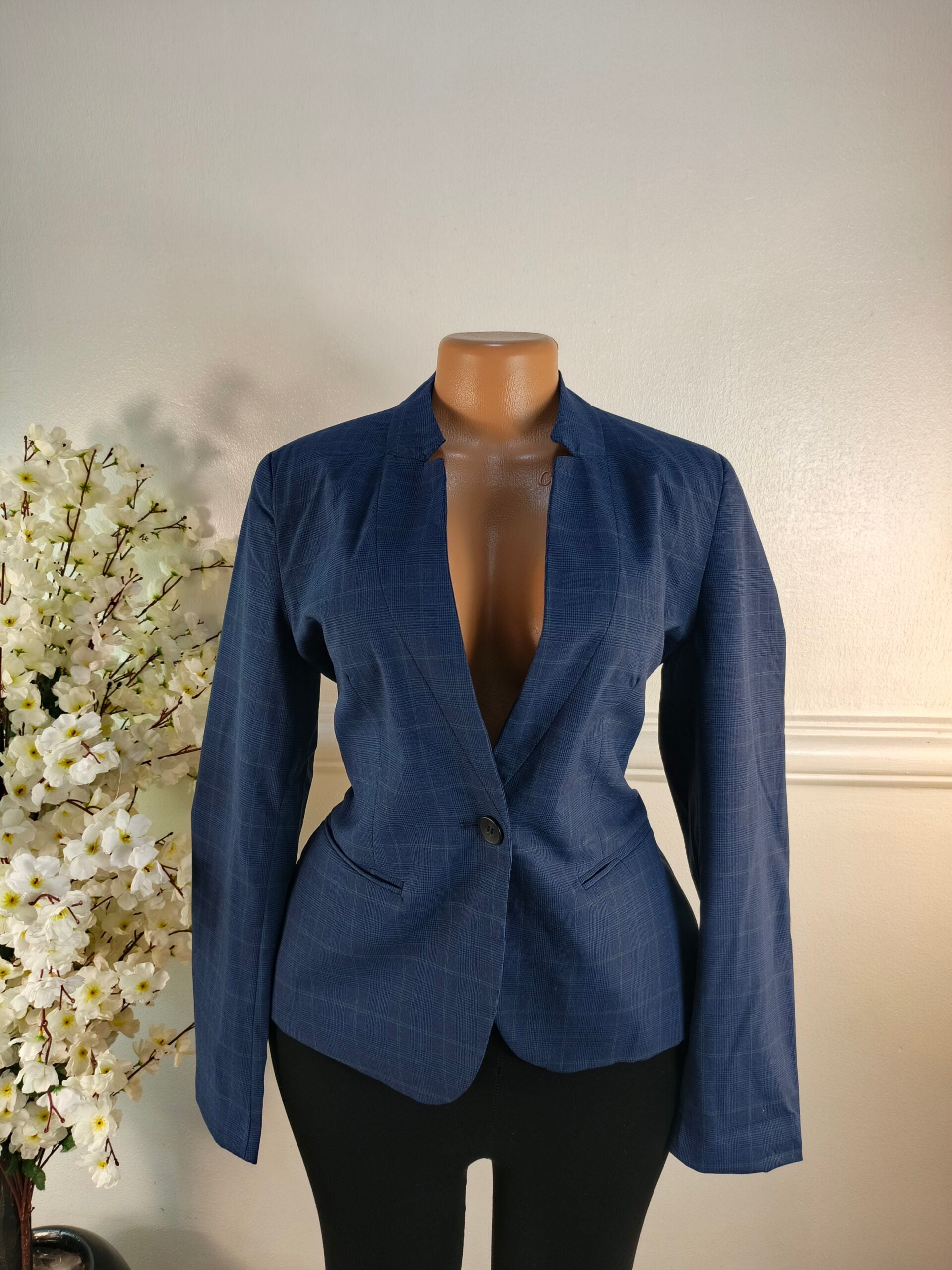 ZARA UK SIZE 10 [LENGTH 25 INCHES, BLUE] image 0