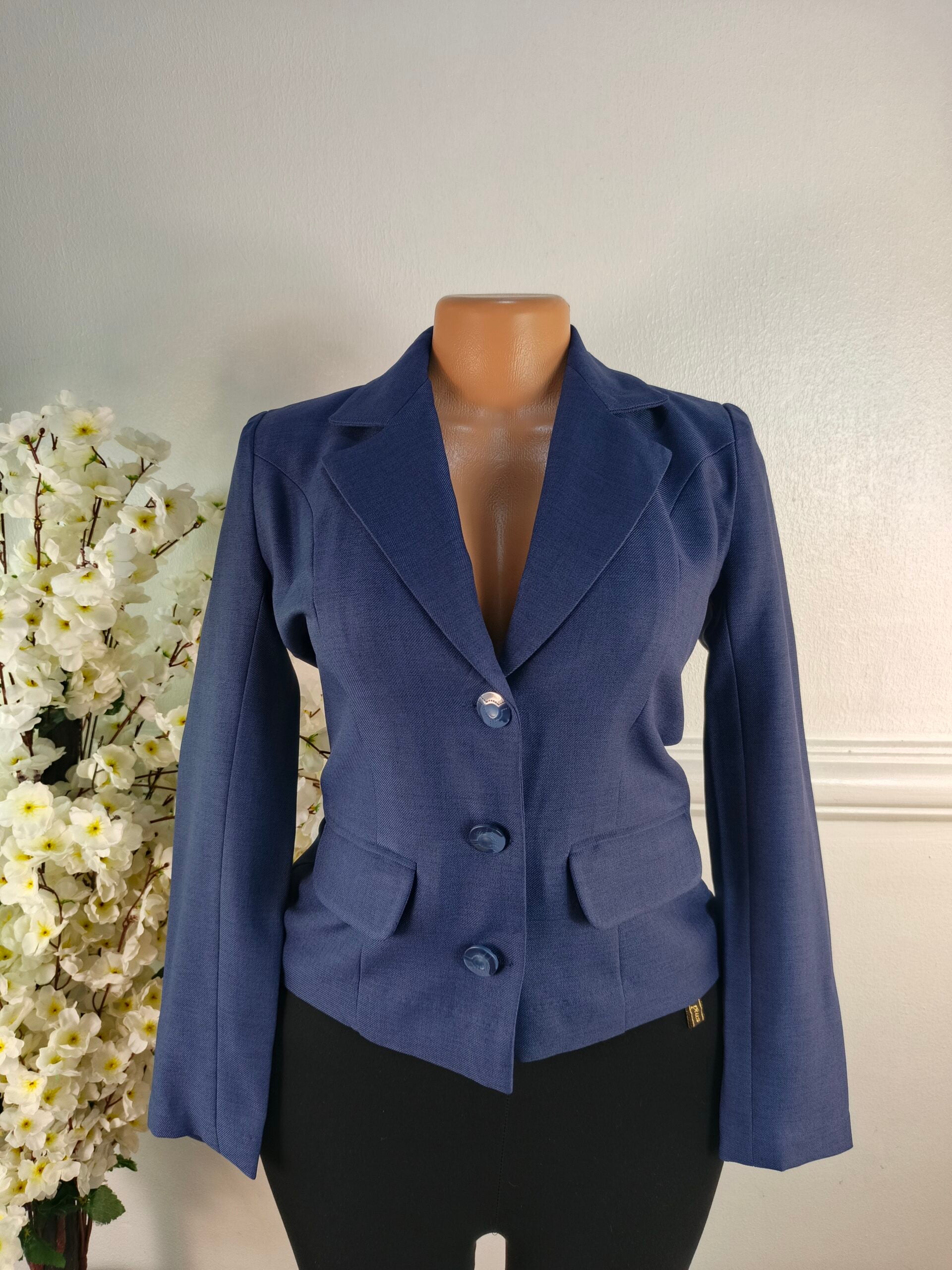 BLAZER UK SIZE 6 [LENGTH 22 INCHES, NAVY BLUE] image 0