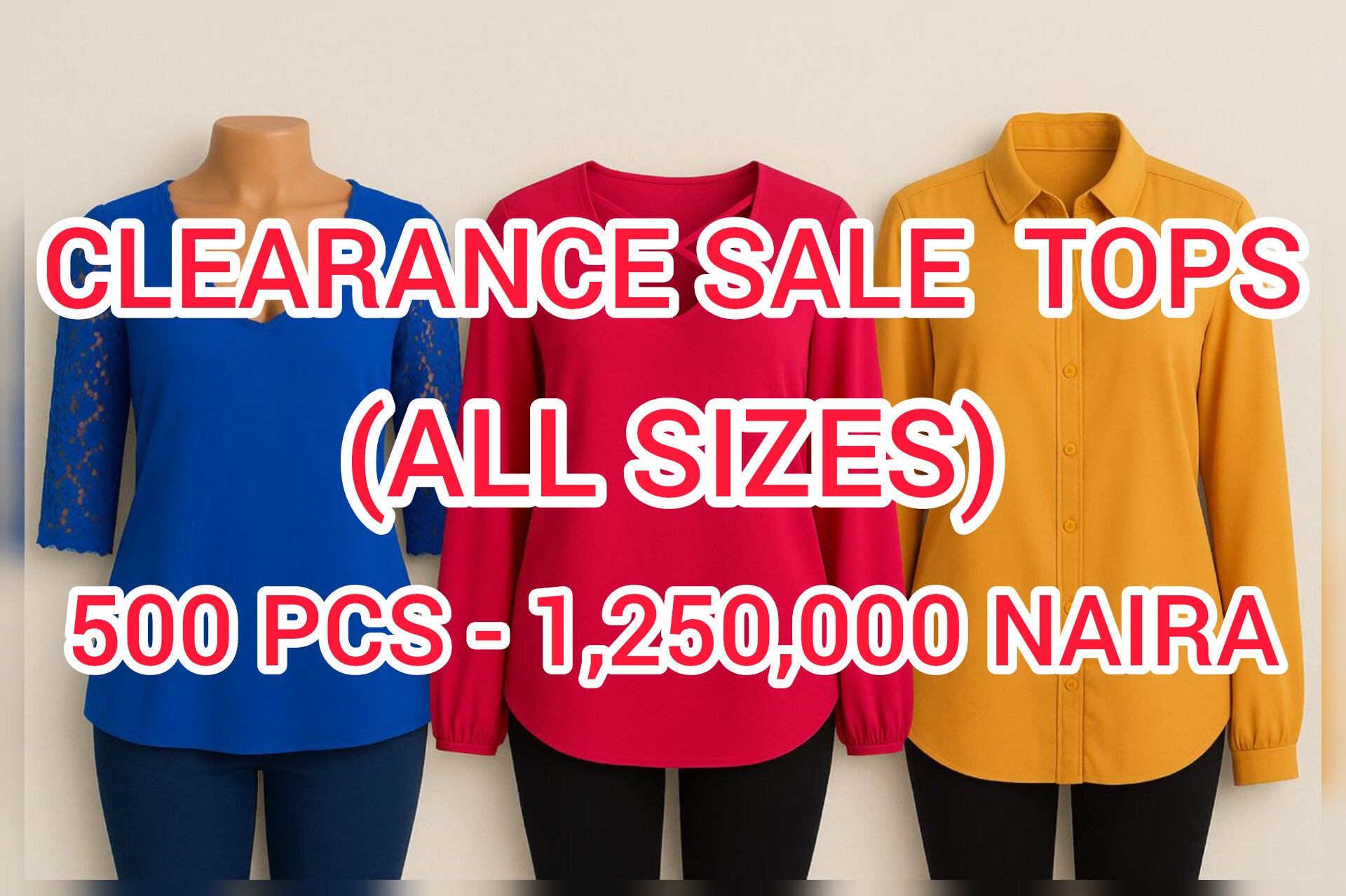 CLEARANCE SALE - 500 TOPS image 0