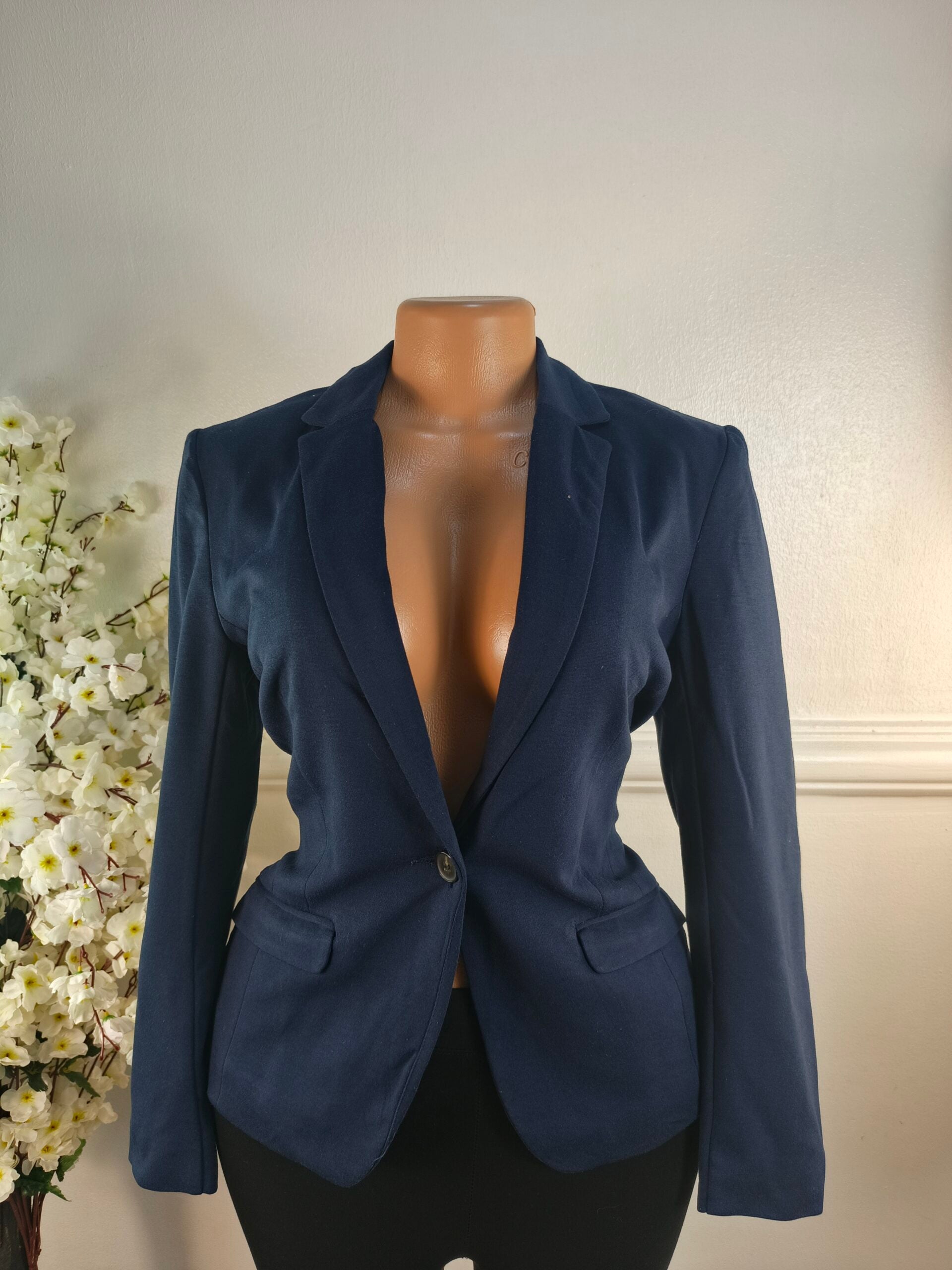 H&amp;M UK SIZE 8 [LENGHT 25 INCHES, NAVY BLUE] image 0