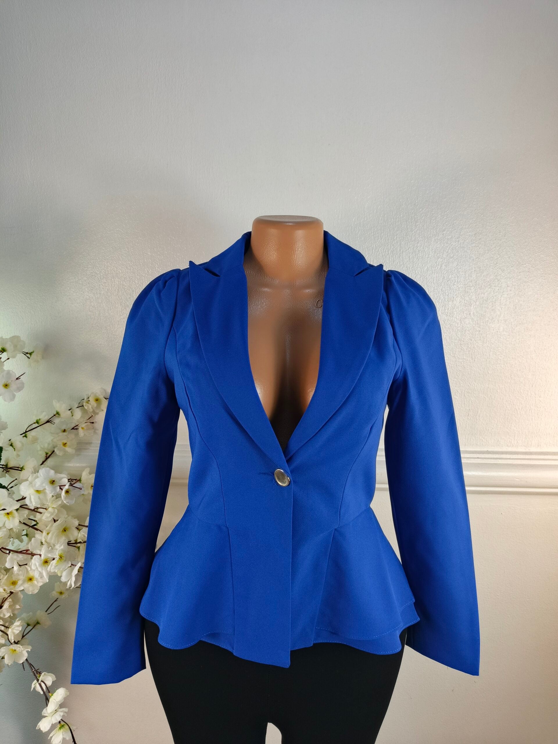 BLAZER UK SIZE 6 [LENGTH 23 INCHES, BLUE] image 0