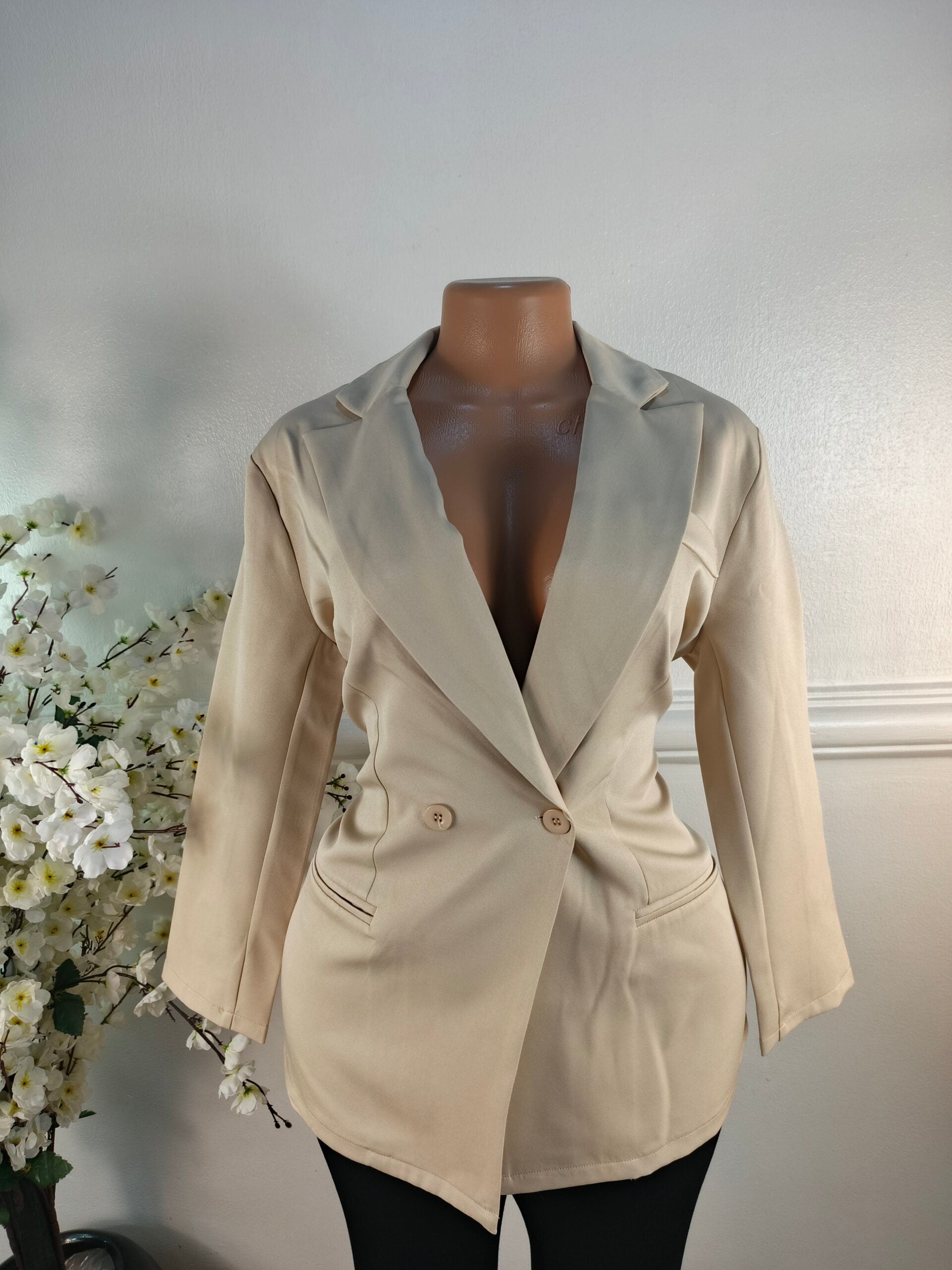 PRETTYLITTLETHING UK SIZE 12 [LENGTH 29 INCHES, COTTON BROWN] image 0