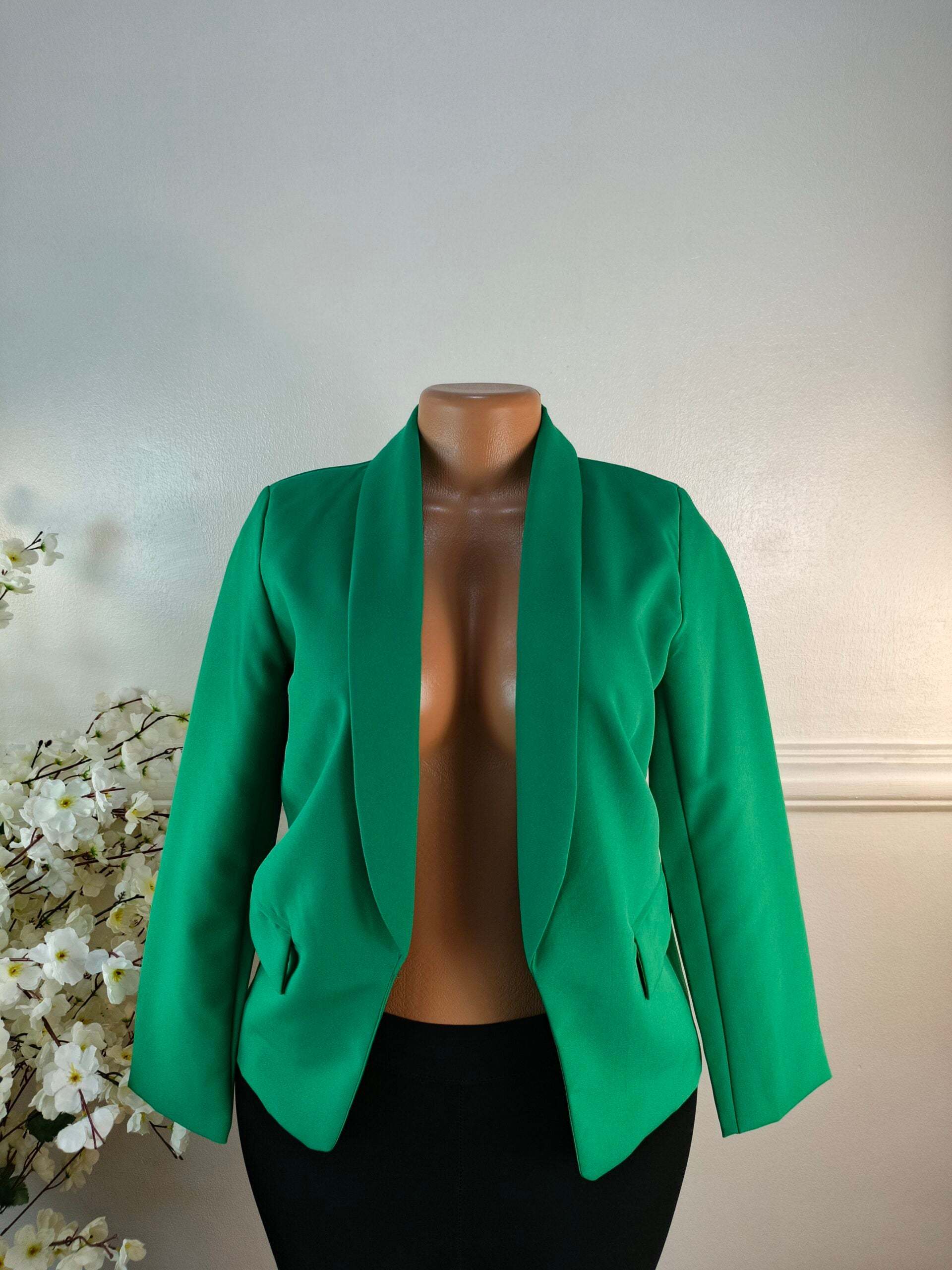 BLAZER UK SIZE 8 [LENGTH 25 INCHES, GREEN] image 0