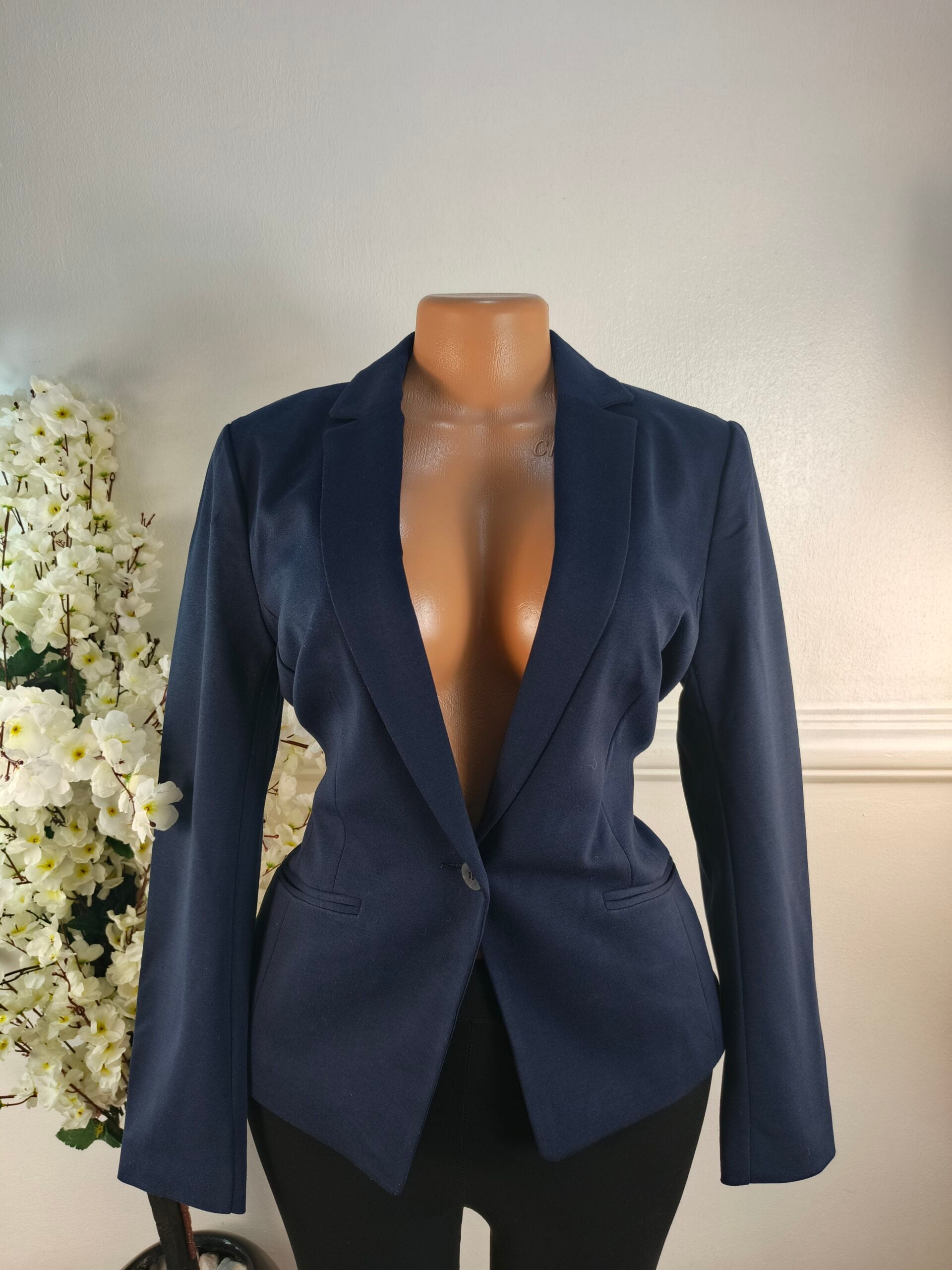 H&amp;M UK SIZE 12 [LENGHT 24 INCHES, NAVY BLUE] image 0