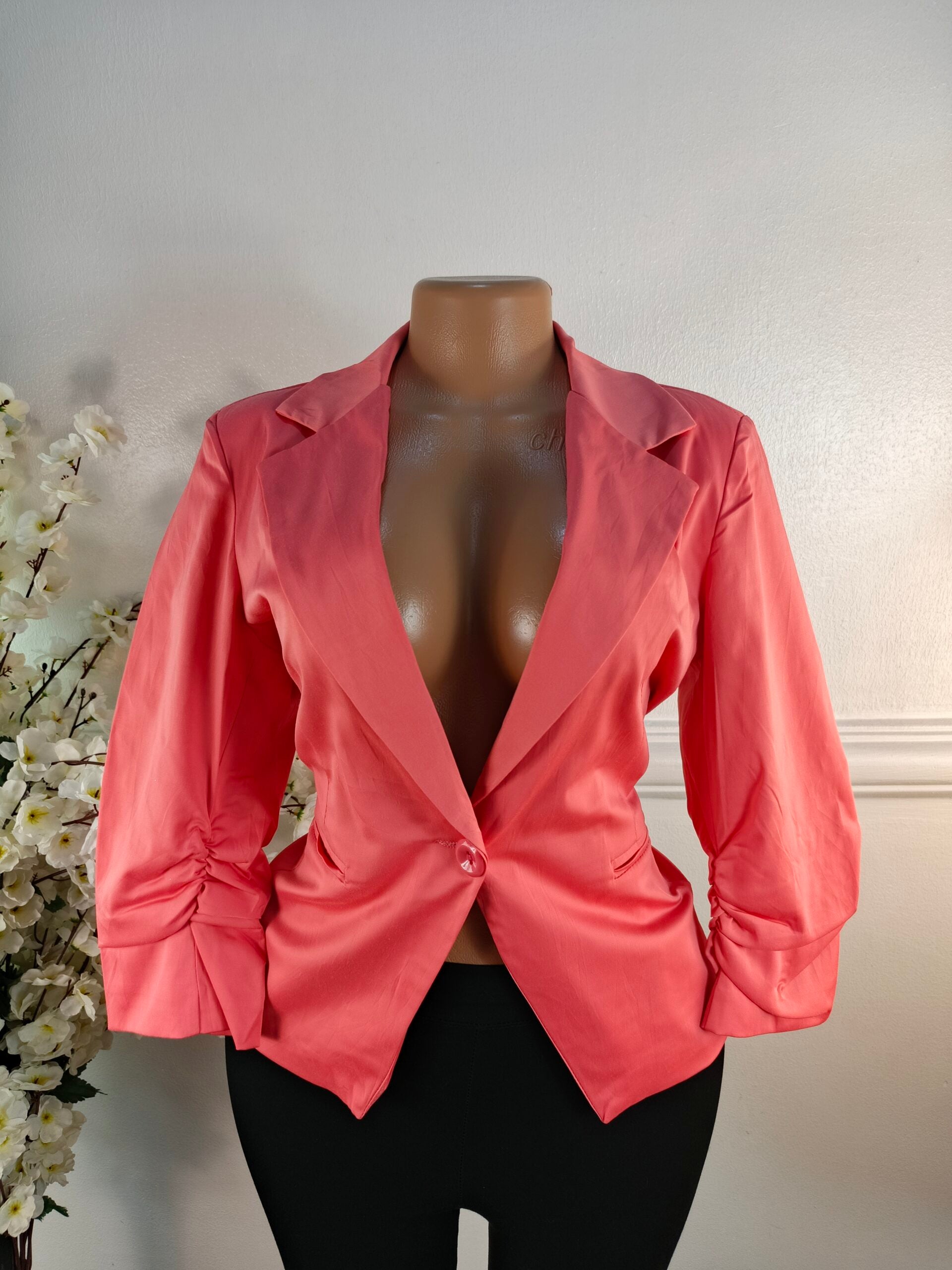 BLAZER UK SIZE 12 [LENGTH 24 INCHES, PEACH] image 0