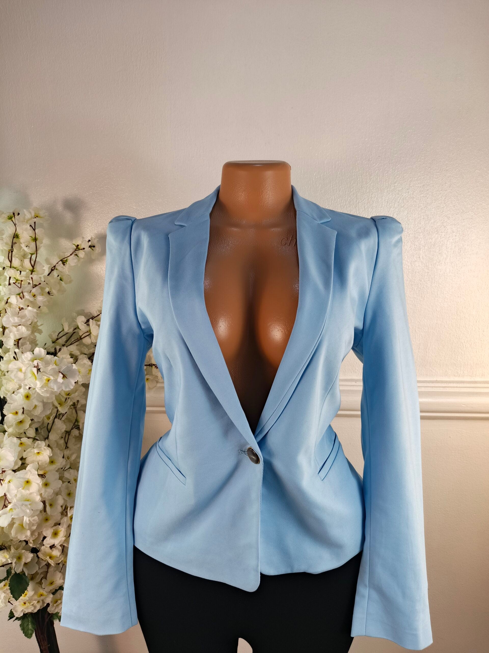 ZARA BASICS UK SIZE 12 [LENGHT 22 INCHES, SKY BLUE] image 0