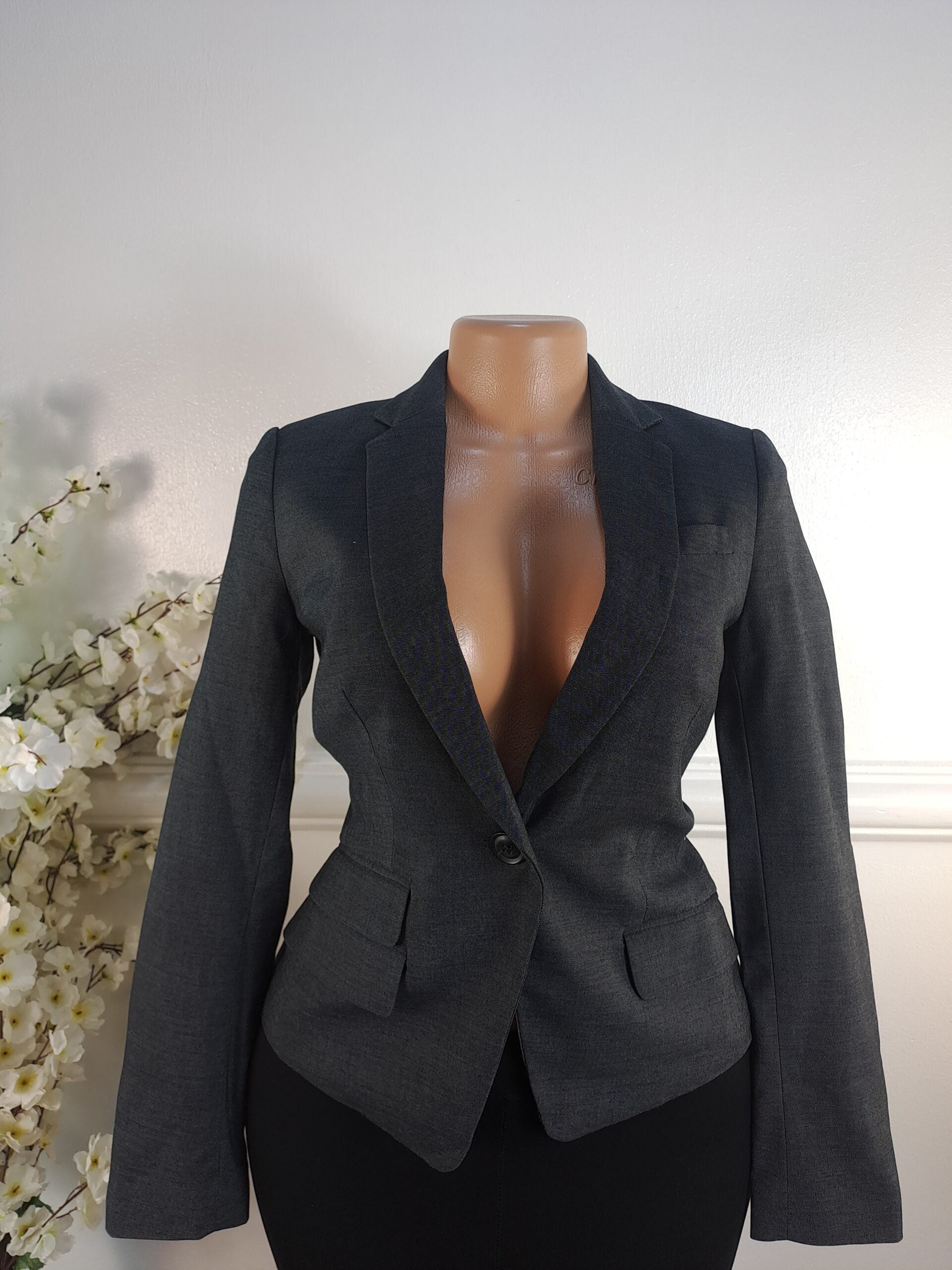 MANGO UK SIZE 6 [LENGHT 23 INCHES, GREY] image 0