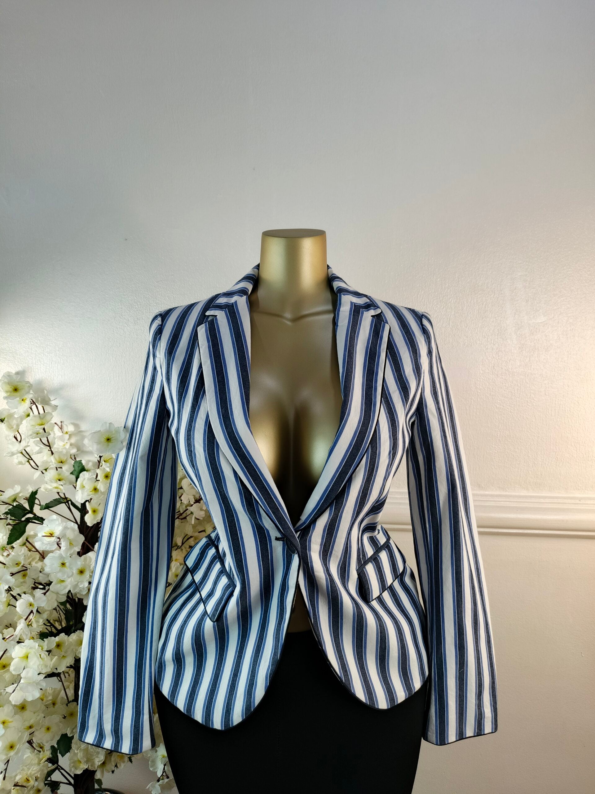 ZARA BASICS UK SIZE 6 [LENGTH 26 INCHES, BLUE] image 0