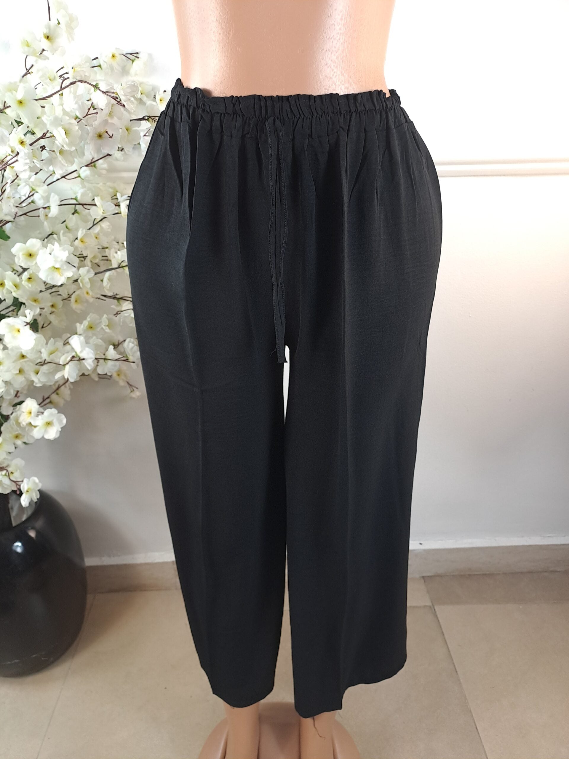 PANTS UK SIZE 10 [LENGTH 38 INCHES, BLACK] image 0