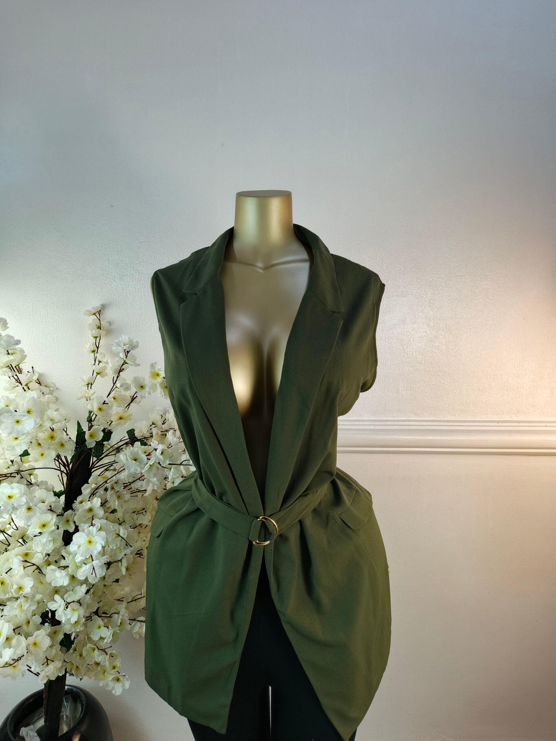 ATMOSPHERE UK SIZE 20 [LENGTH 33 INCHES, OLIVE] image 0