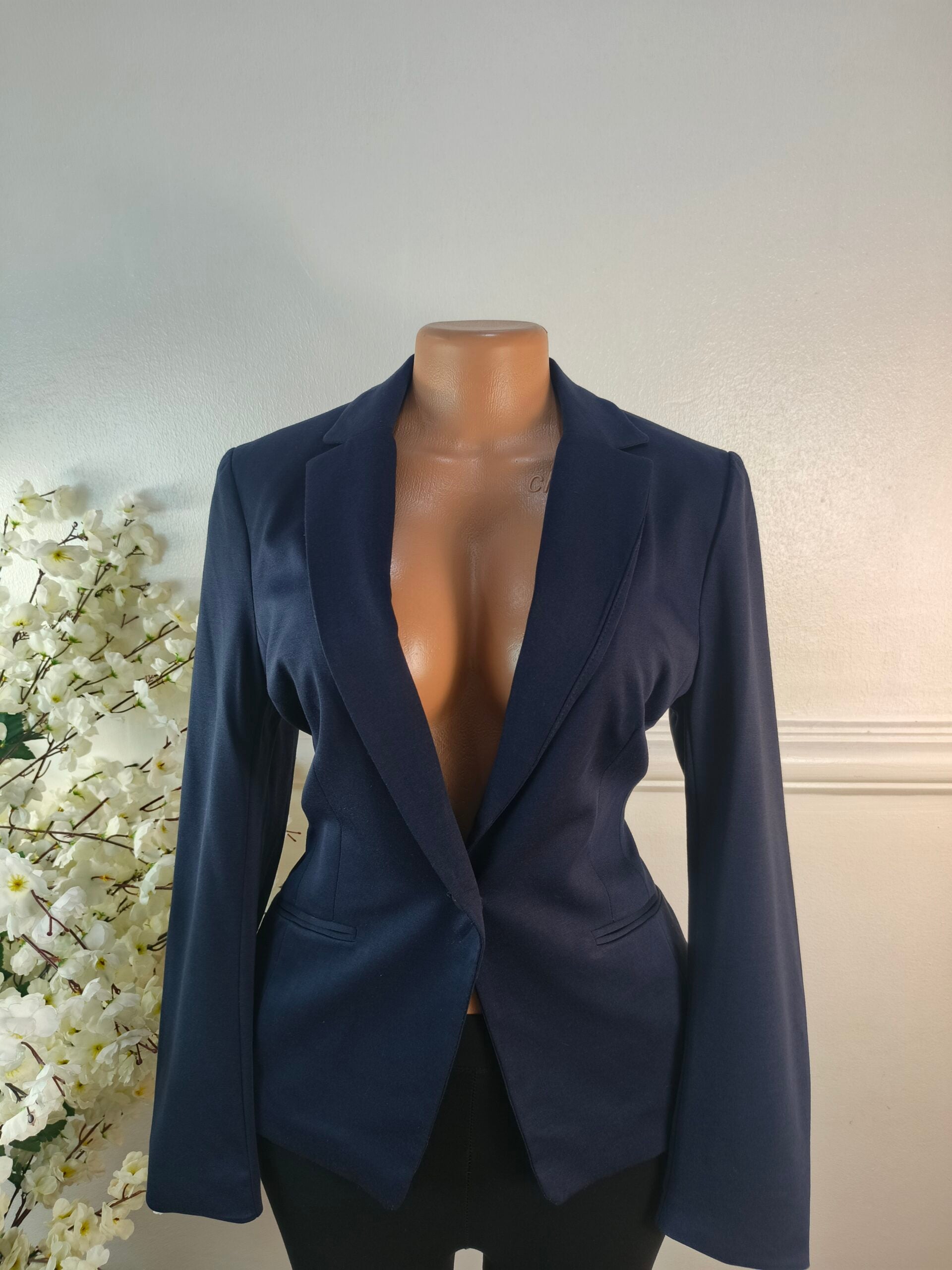 H&amp;M UK SIZE 8 [LENGTH 26 INCHES, NAVY BLUE] image 0