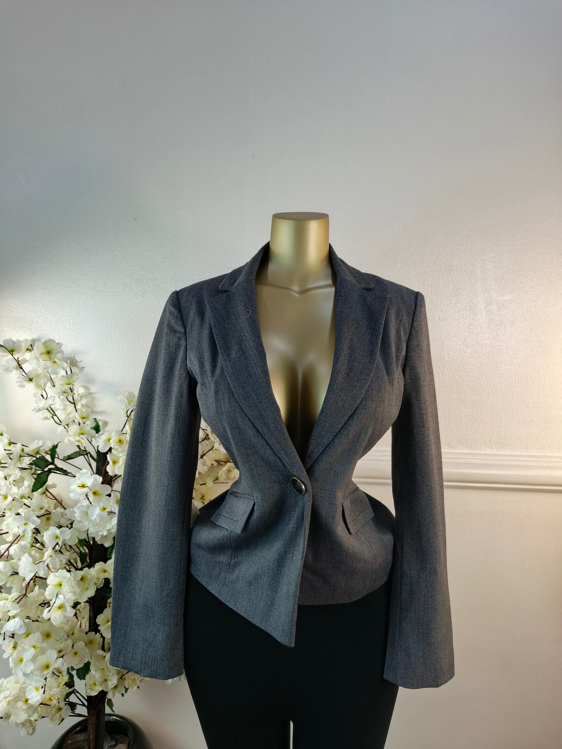 DEBENHAMS UK SIZE 10 [LENGTH 24 INCHES, GREY] image 0