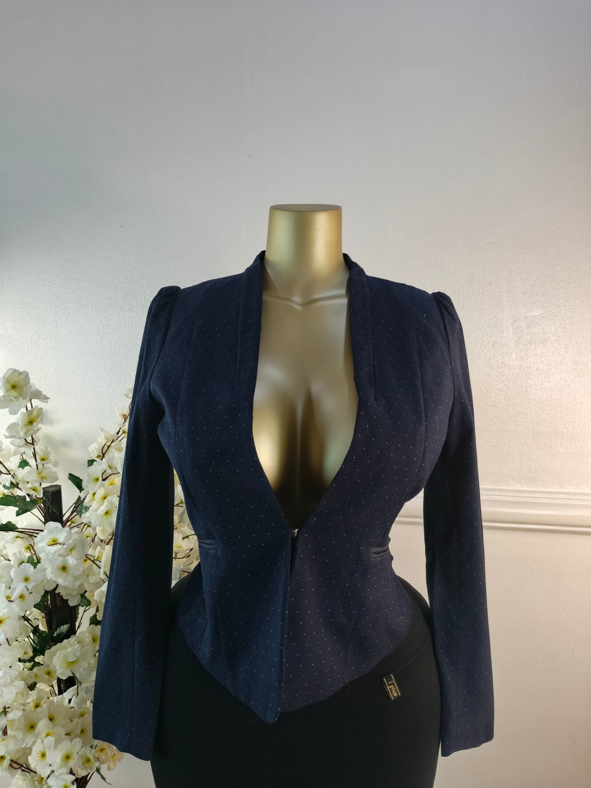 H&amp;M UK SIZE 8 [LENGTH 21 INCHES, NAVY BLUE] image 0
