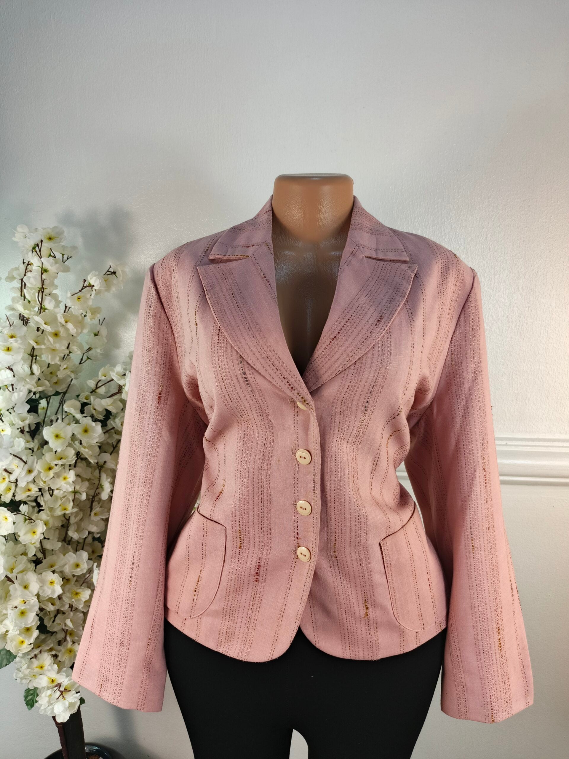 BLAZER UK SIZE 16 [LENGHT 24 INCHES, PEACH] image 0