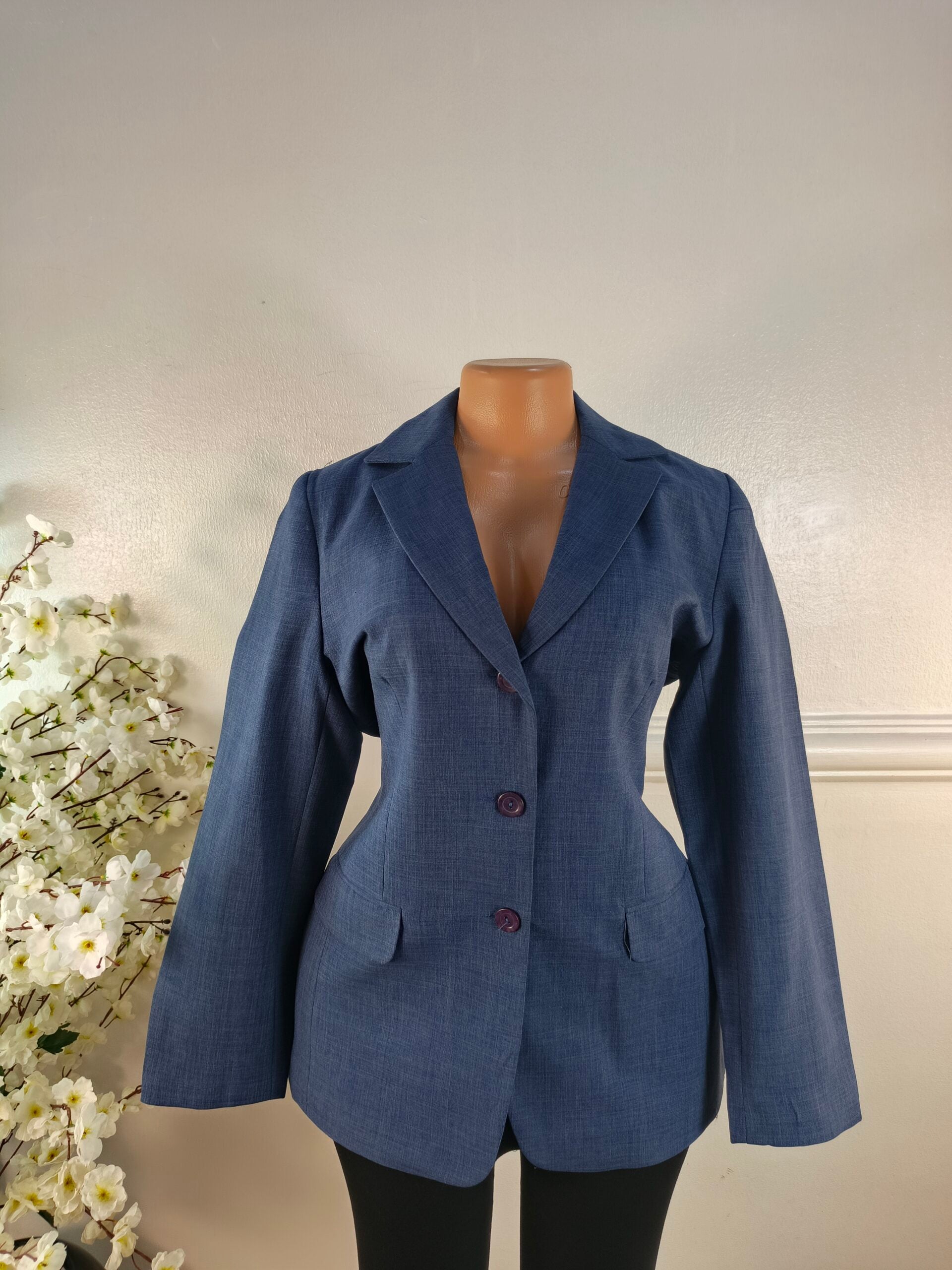 BLAZER UK SIZE 14 [LENGTH 28 INCHES, BLUE] image 0