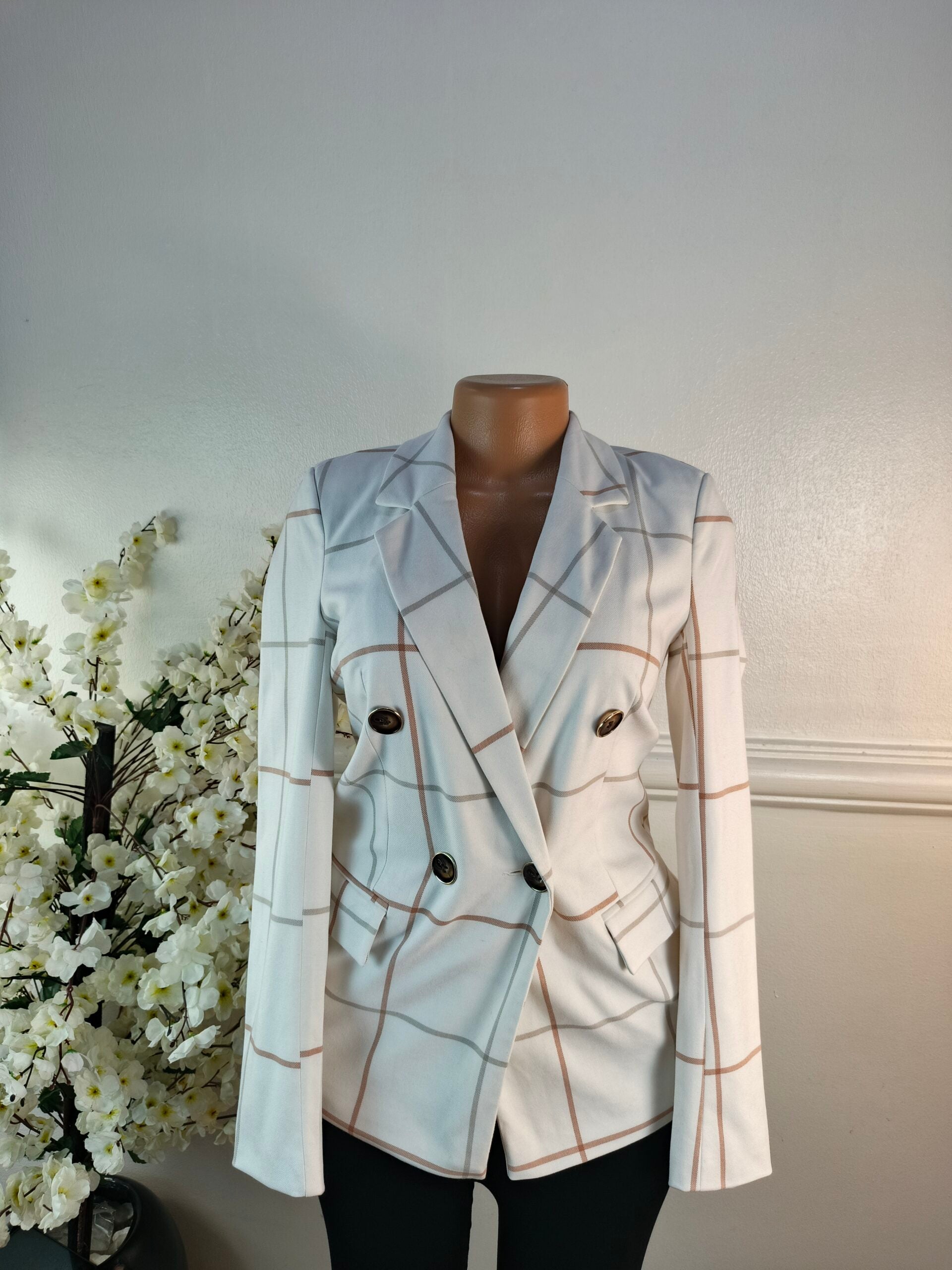 RIVER ISLAND UK SIZE 6 [LENGTH 28 INCHES, WHITE] image 0