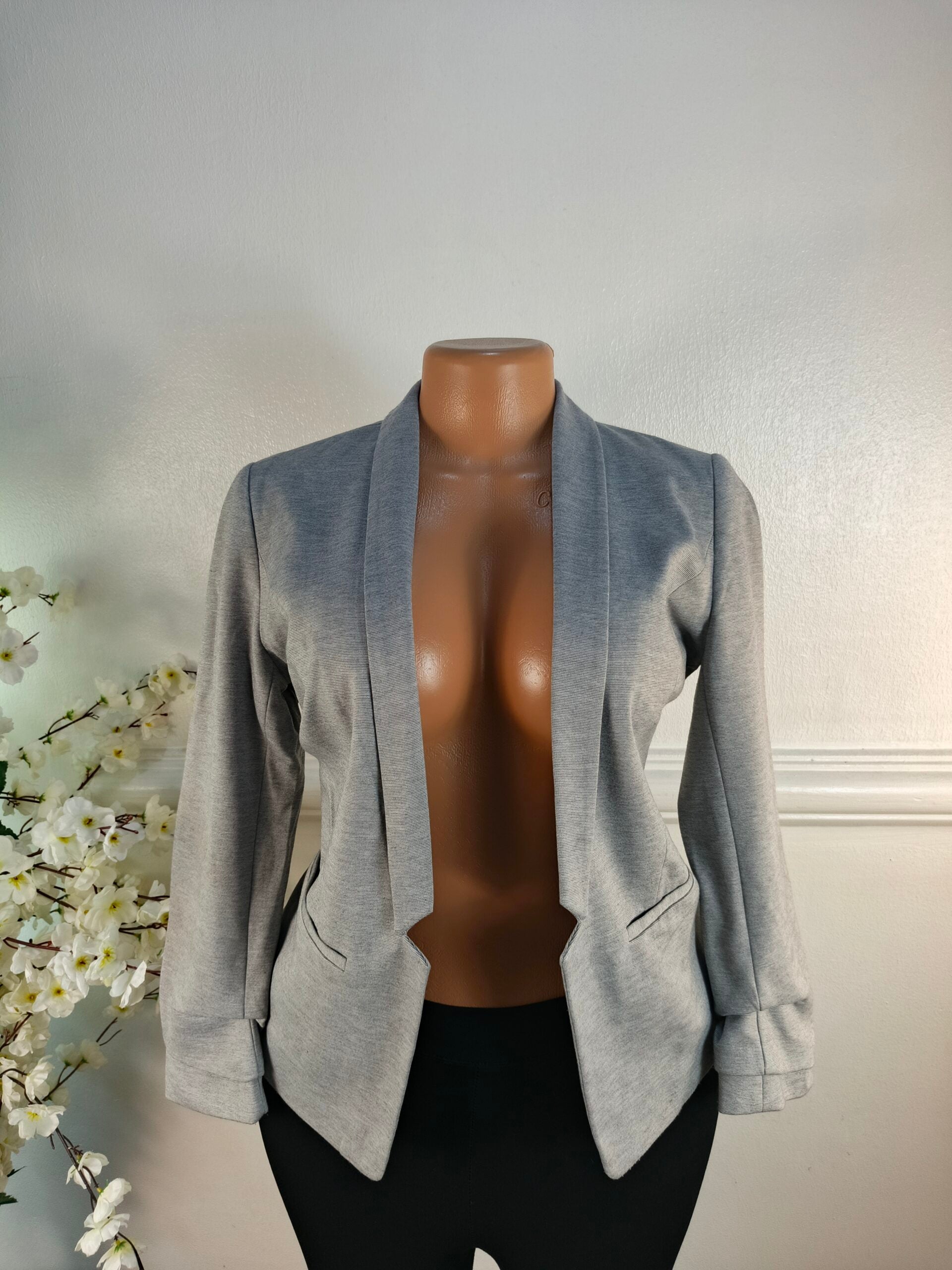 BLAZER UK SIZE 10 [LENGTH 25 INCHES, GREY] image 0