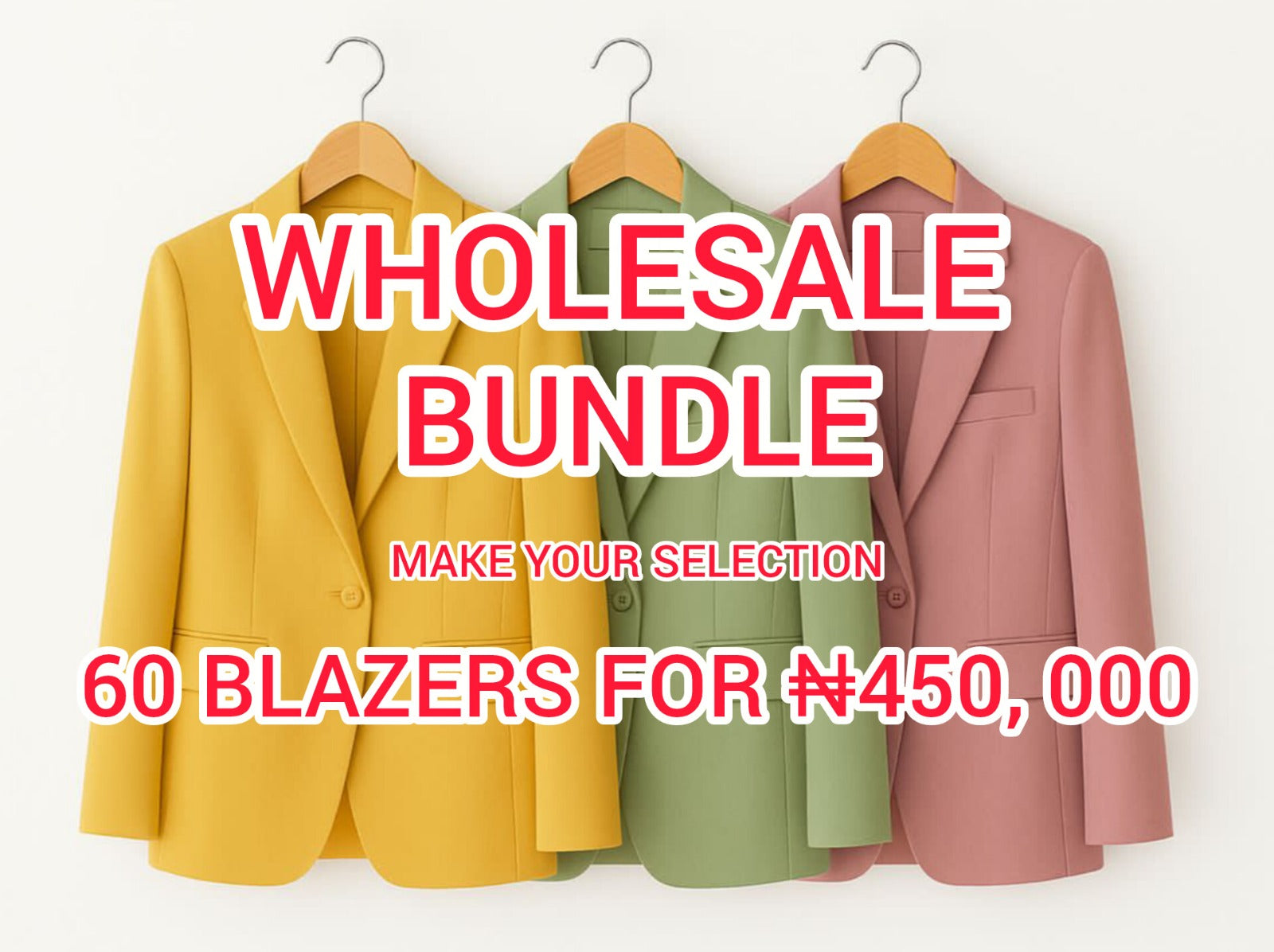 WHOLESALE BUNDLE- 60 BLAZERS image 0
