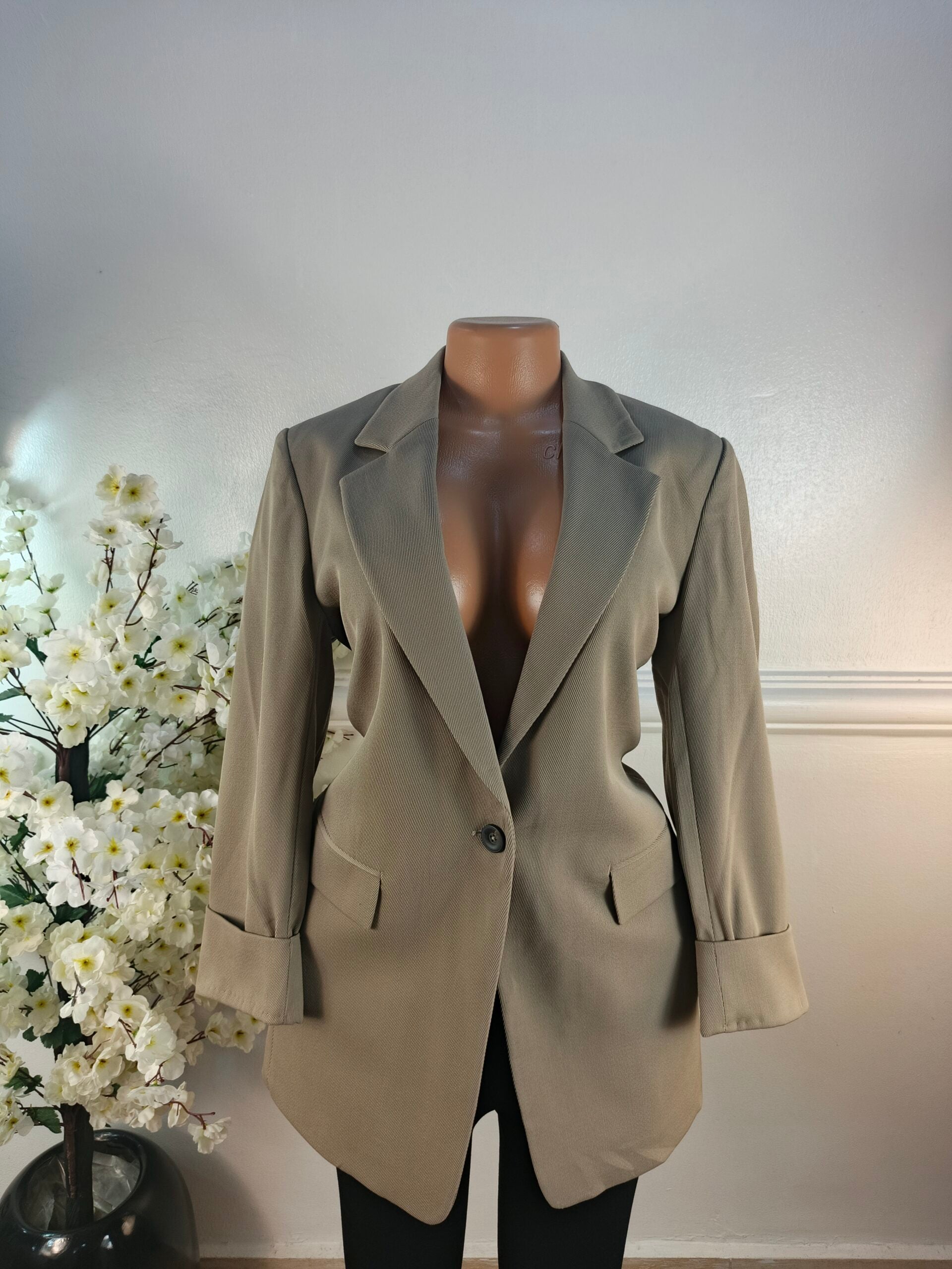 MASSIMINO DUTTI UK SIZE 12 [LENGTH 32 INCHES, COTTON BROWN] image 0