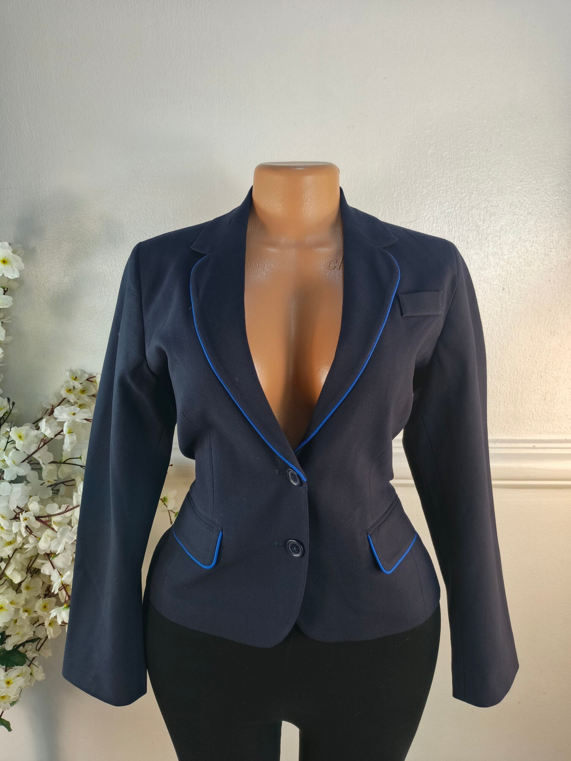 BLAZER UK SIZE 12 [LENGTH 23 INCHES, NAVY BLUE] image 0