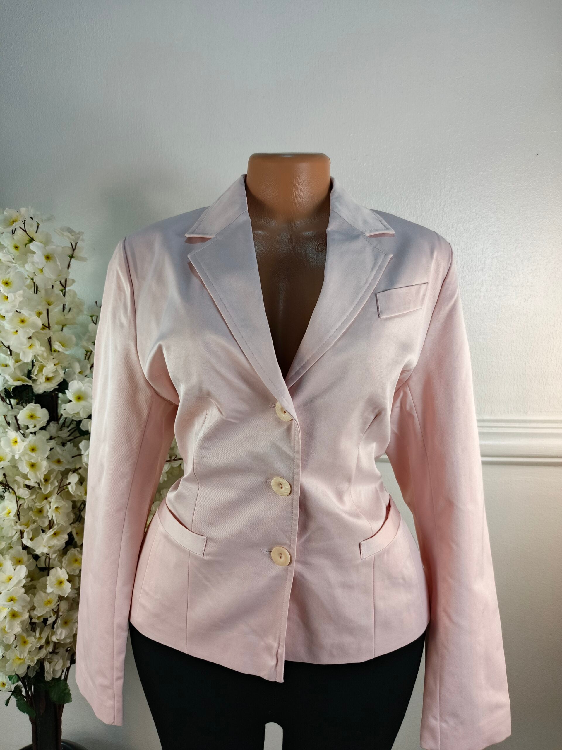 BLAZER UK SIZE 14 [LENGTH 25 INCHES, BABY PINK] image 0