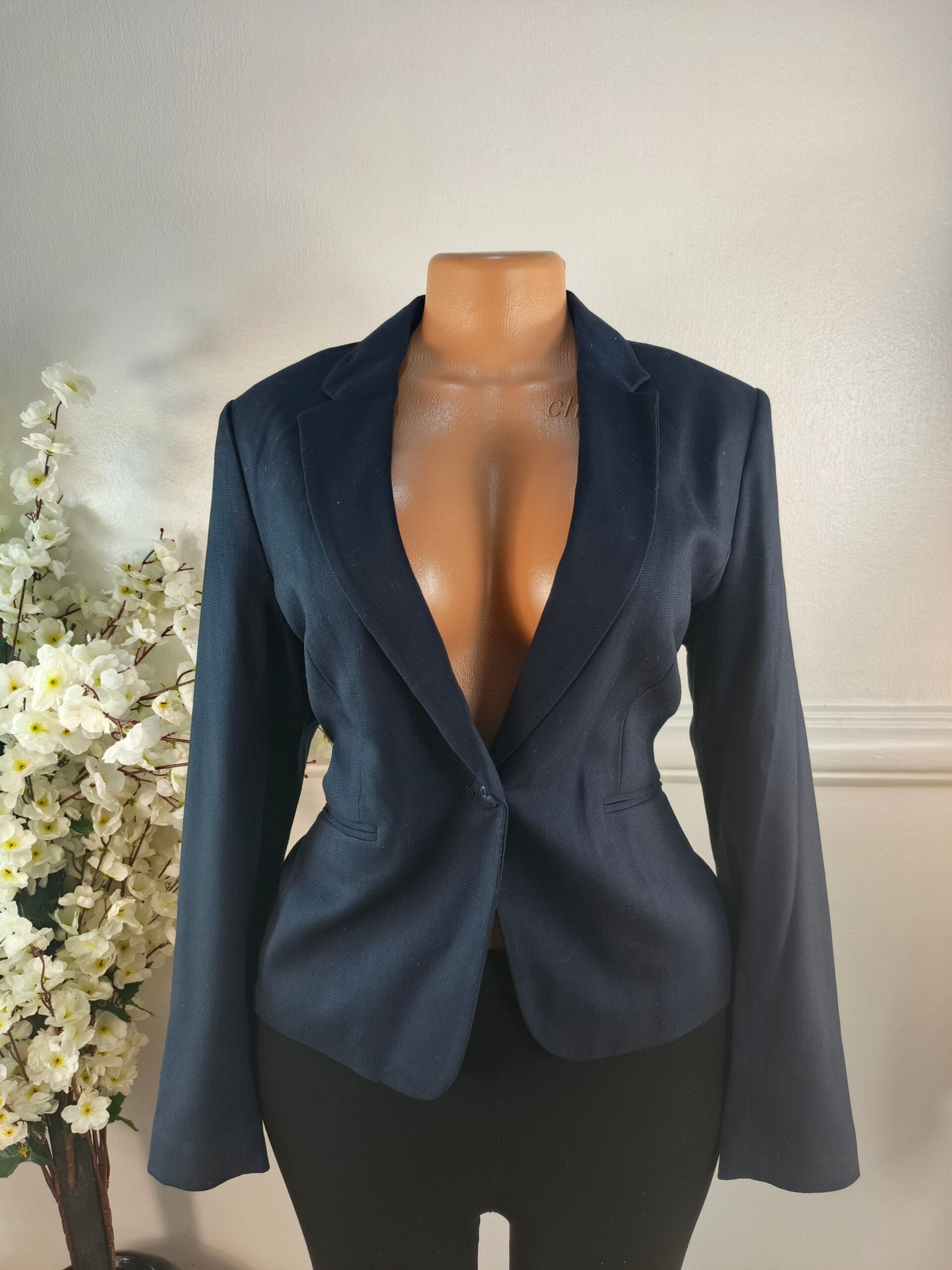 H&amp;M UK SIZE 10 [LENGHT 22 INCHES, NAVY BLUE] image 0