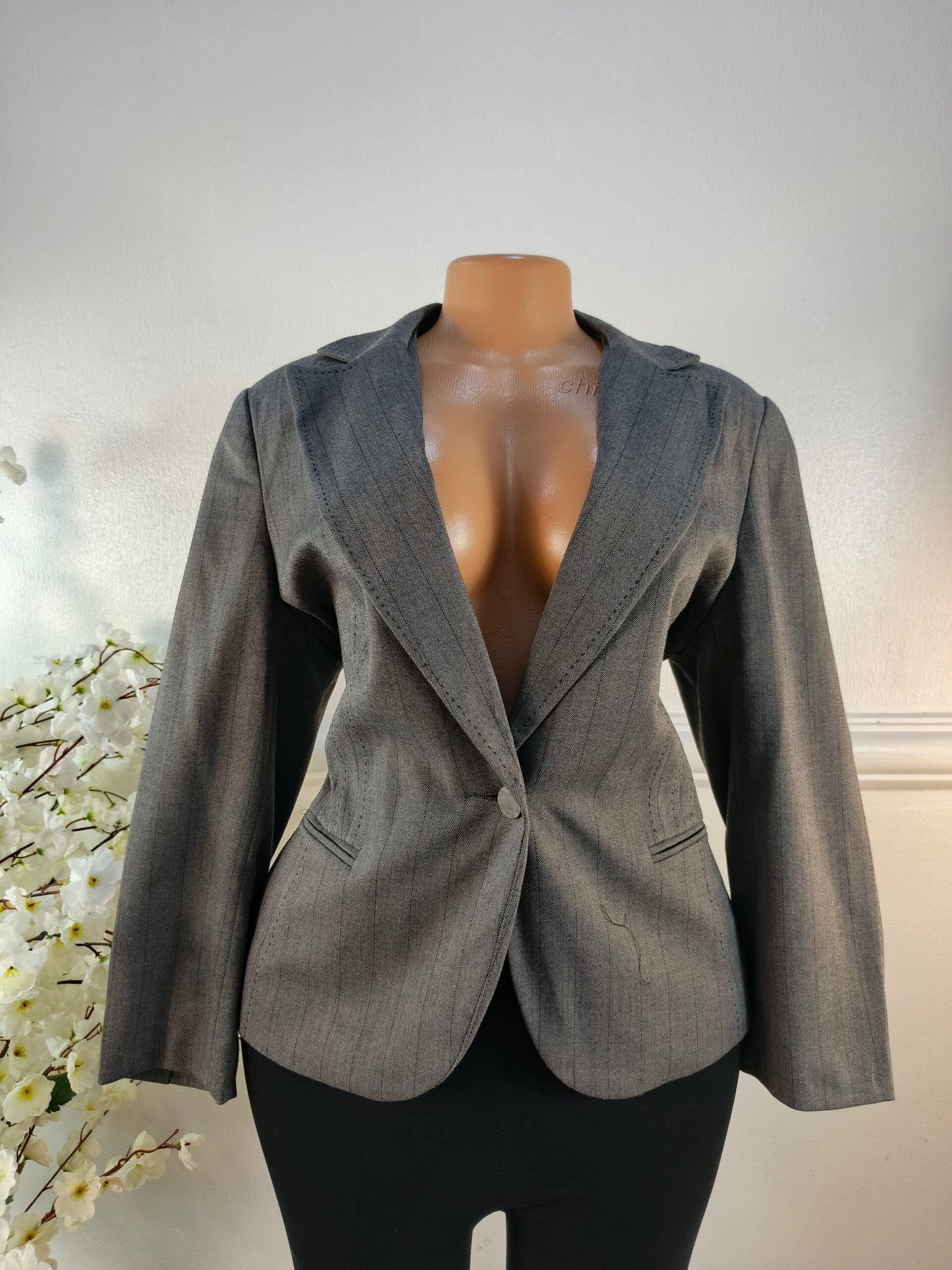 BLAZER UK SIZE 14 [LENGTH 25 INCHES, ASH] image 0