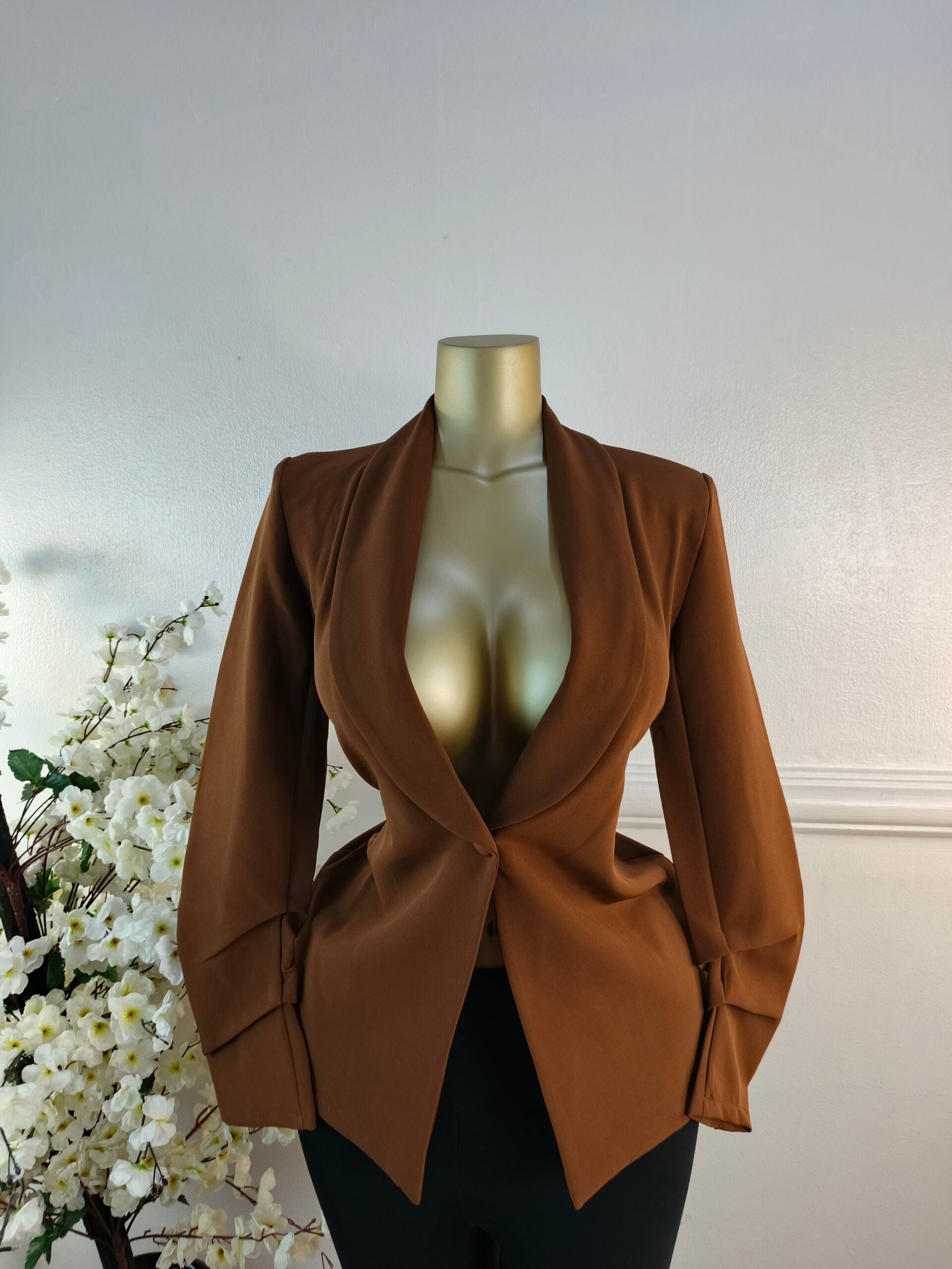 BOOHOO UK SIZE 8 [LENGTH 27 INCHES, BROWN] image 0